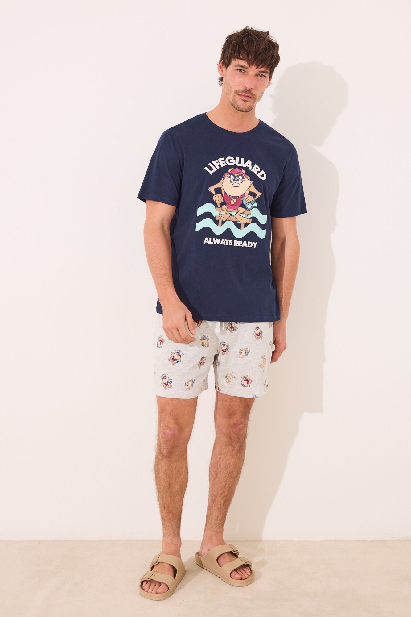 Taz blue short cotton pyjamas