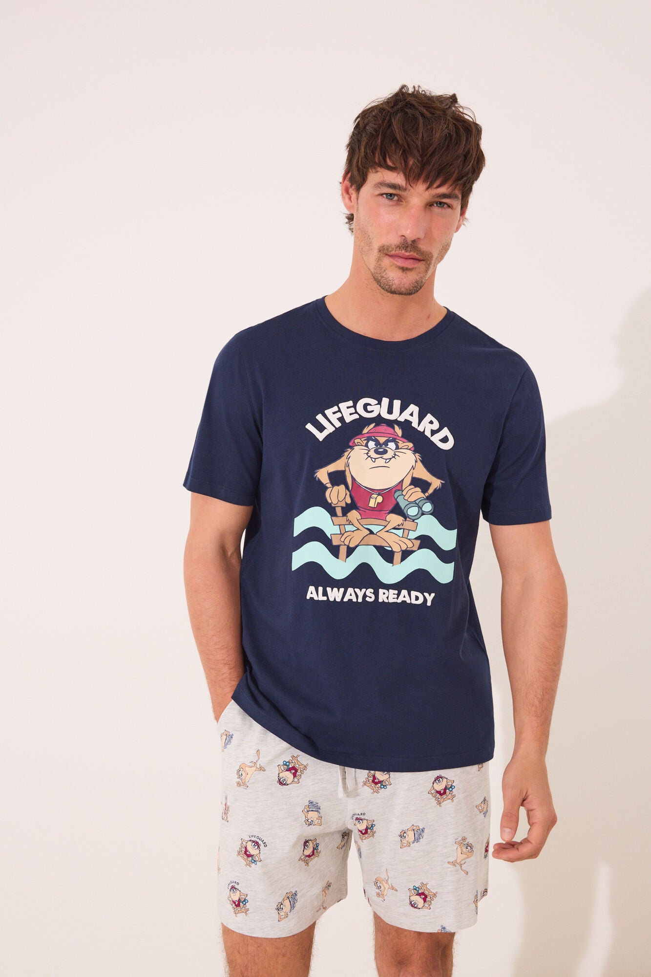 Taz blue short cotton pyjamas