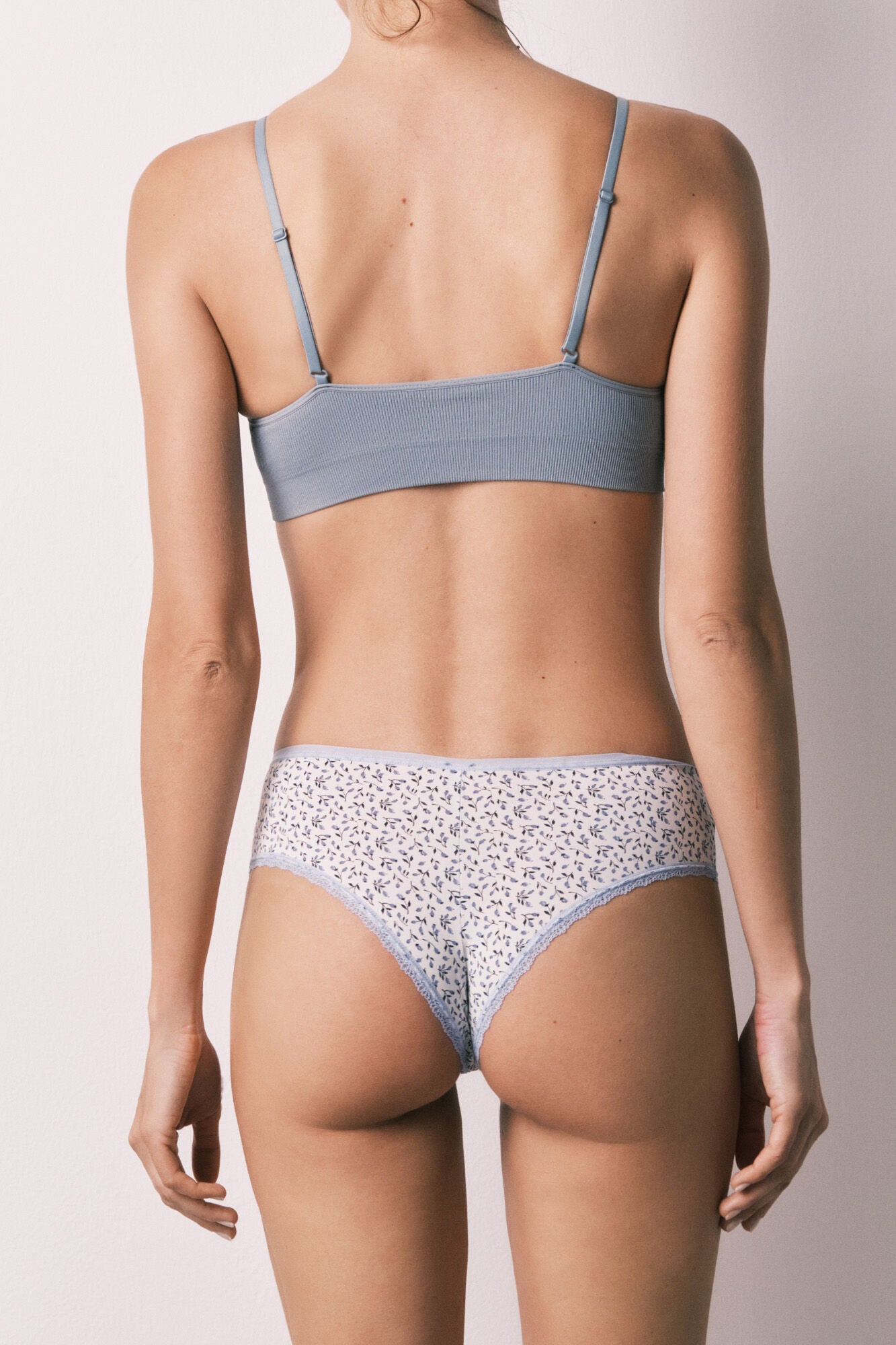 Floral print wide Brazilian panty