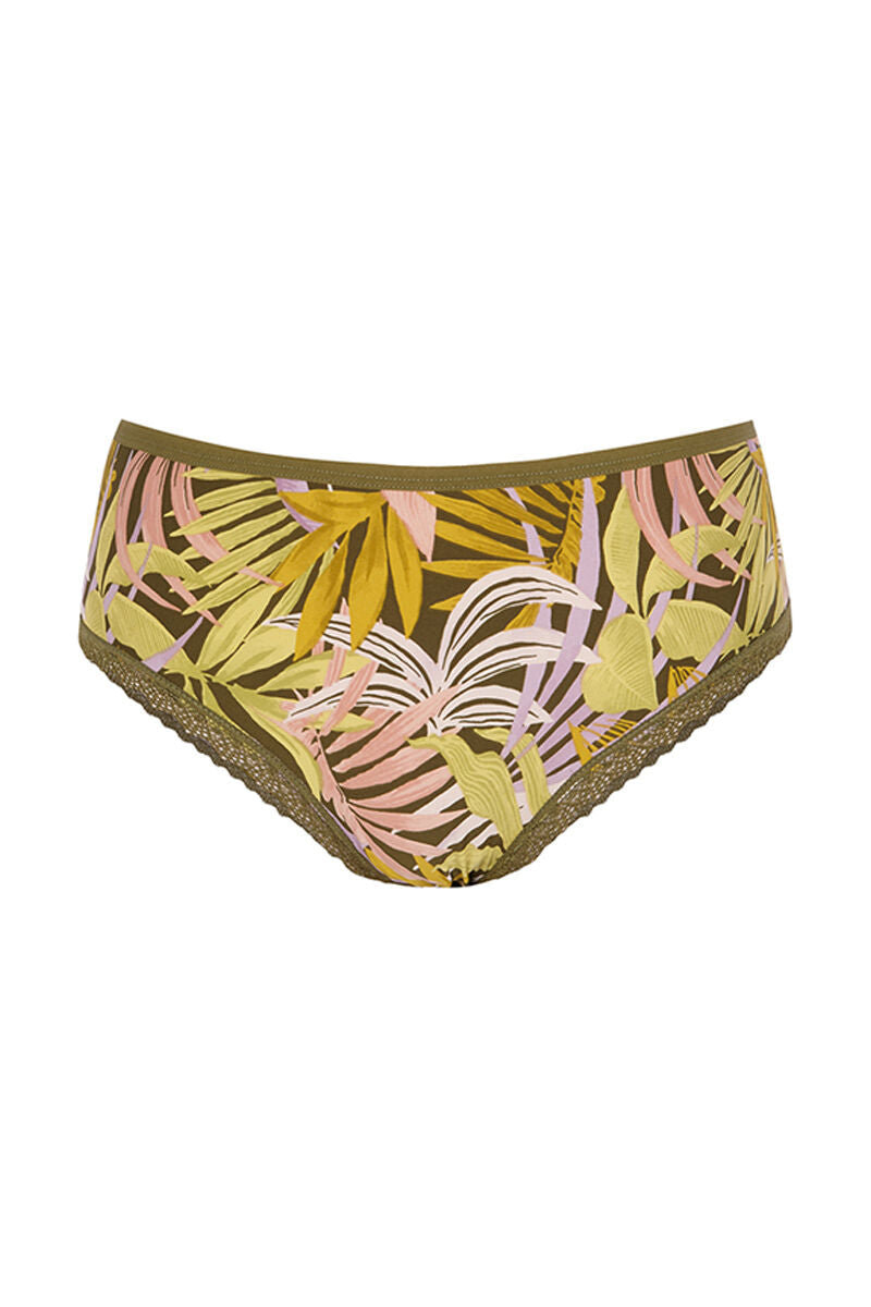 Wide Brazilian briefs with floral lace