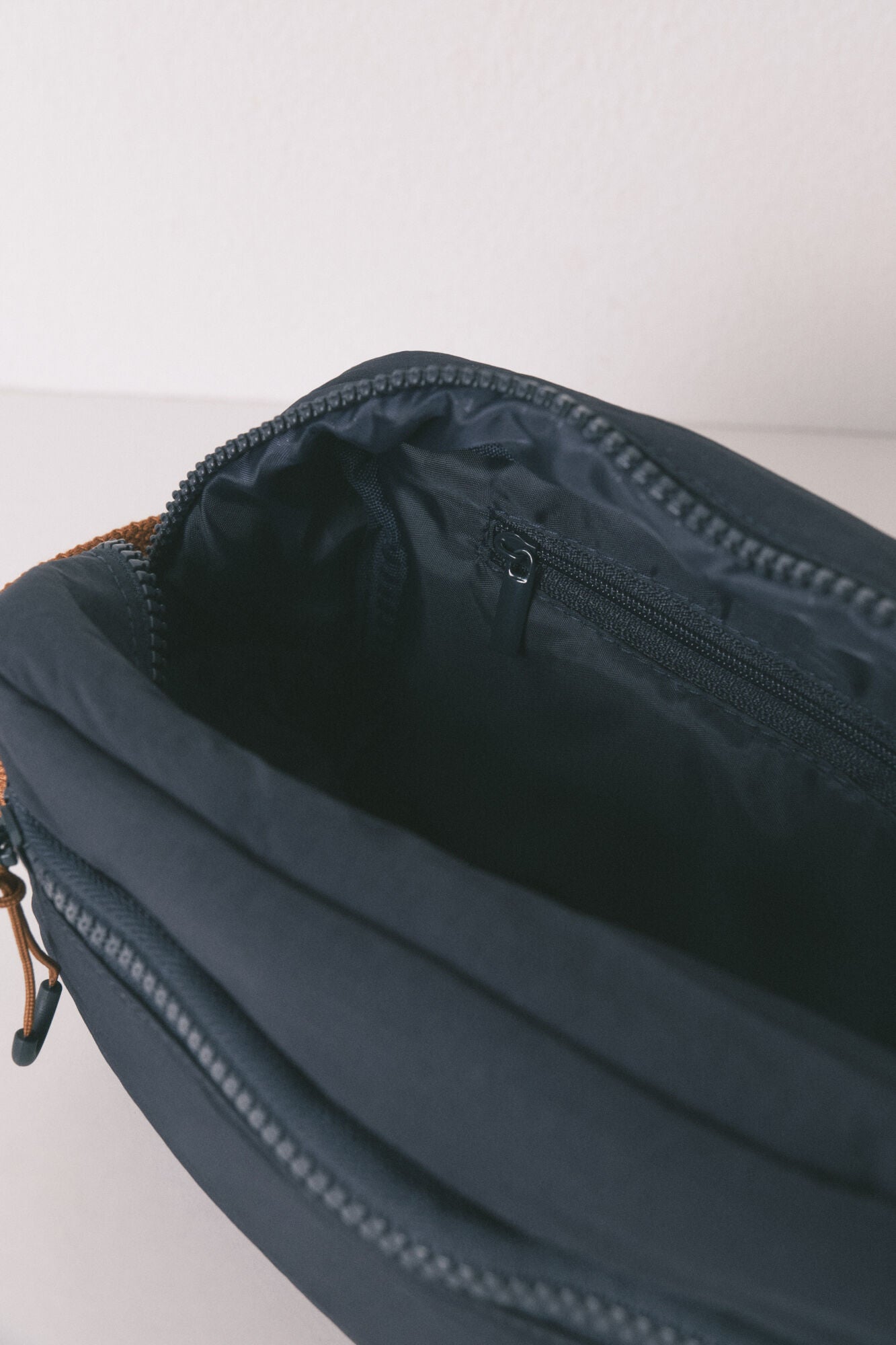 Medium blue nylon vanity case