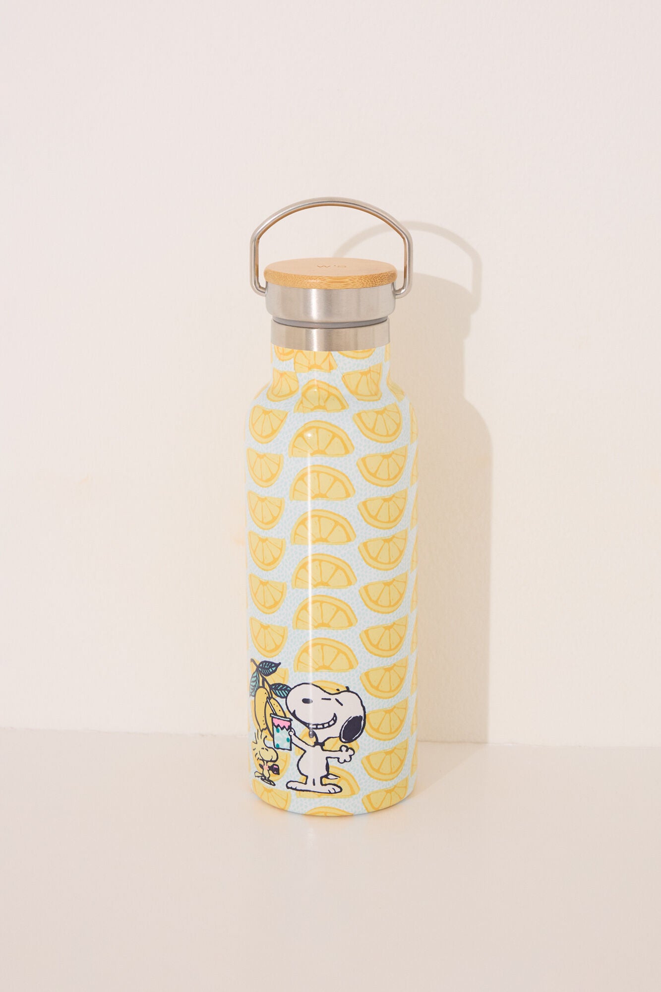 Snoopy lemons metal print bottle