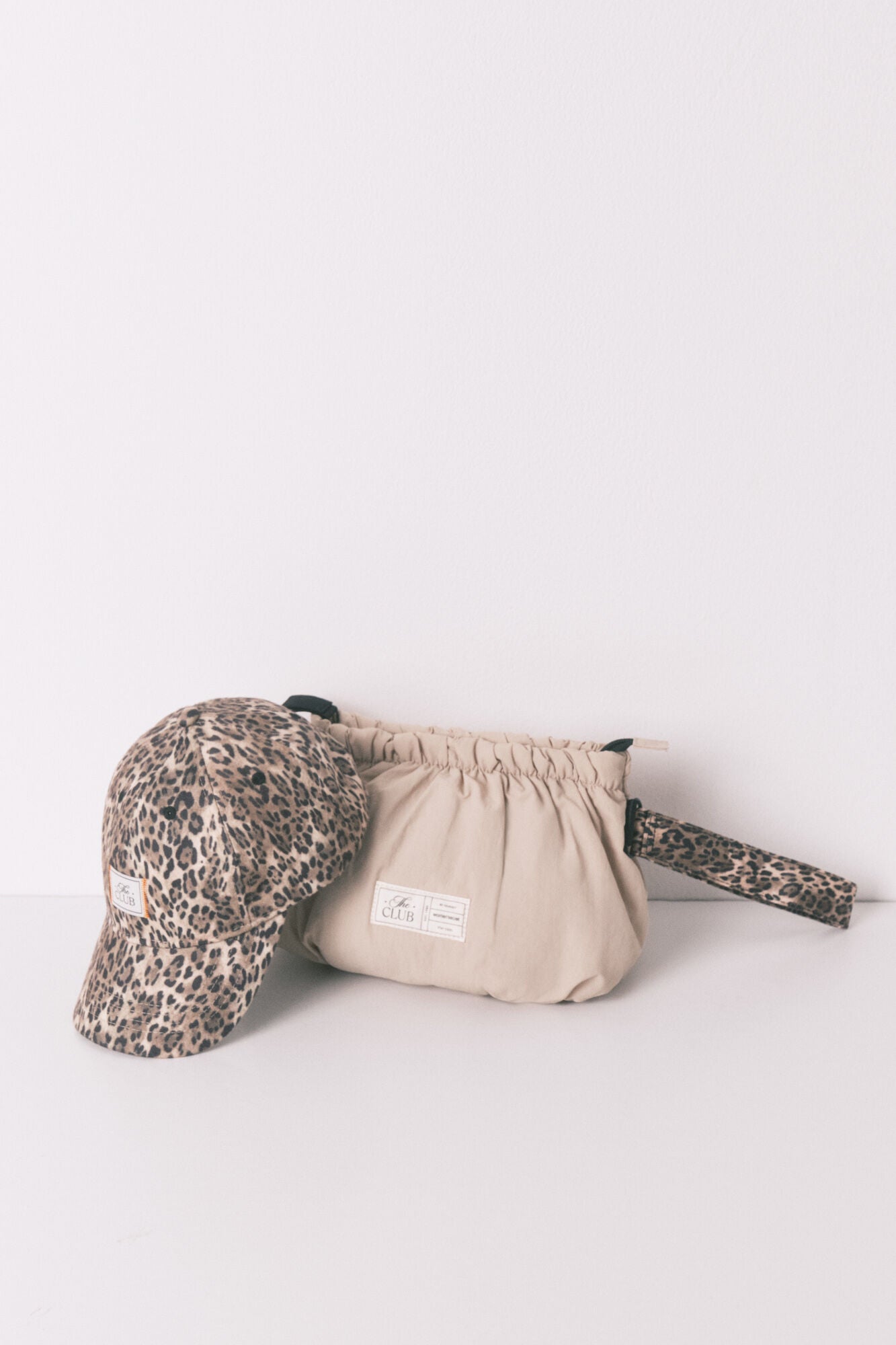 Animal print plush cap