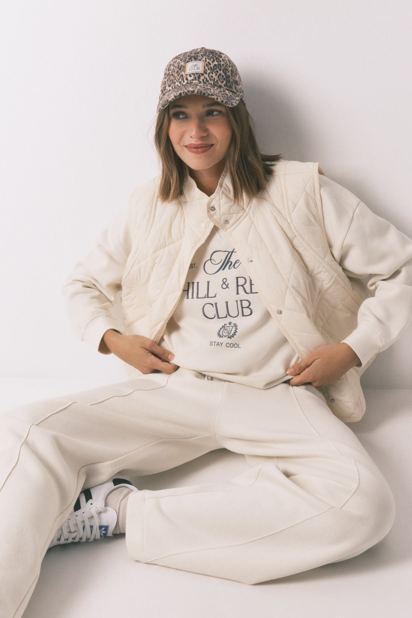 Animal print plush cap