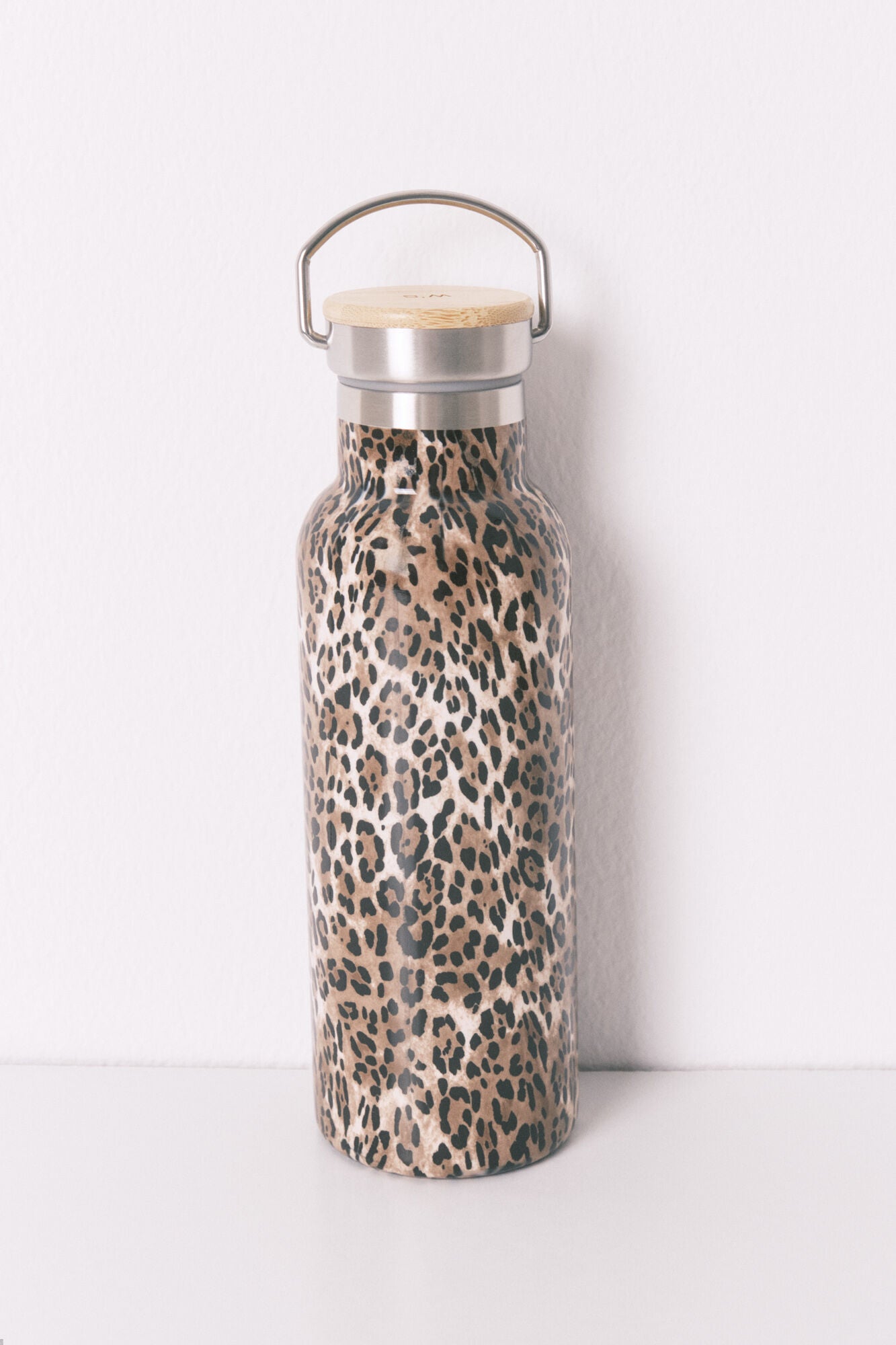 Metal bottle with animal print