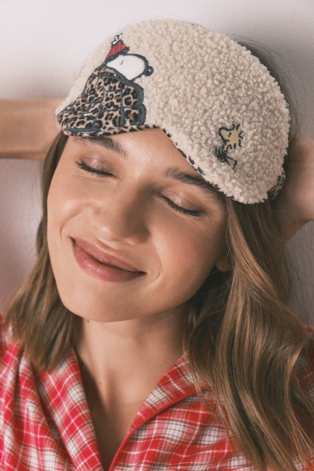 Snoopy Faux shearling Sleep Mask