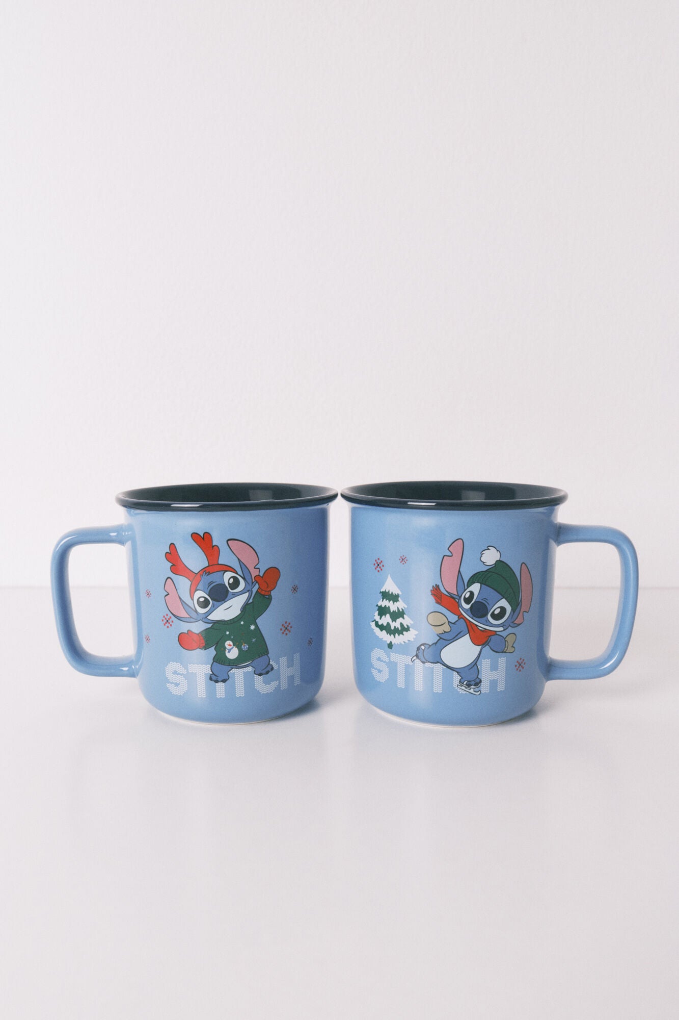 Set of 2 Stitch ceramic mugs