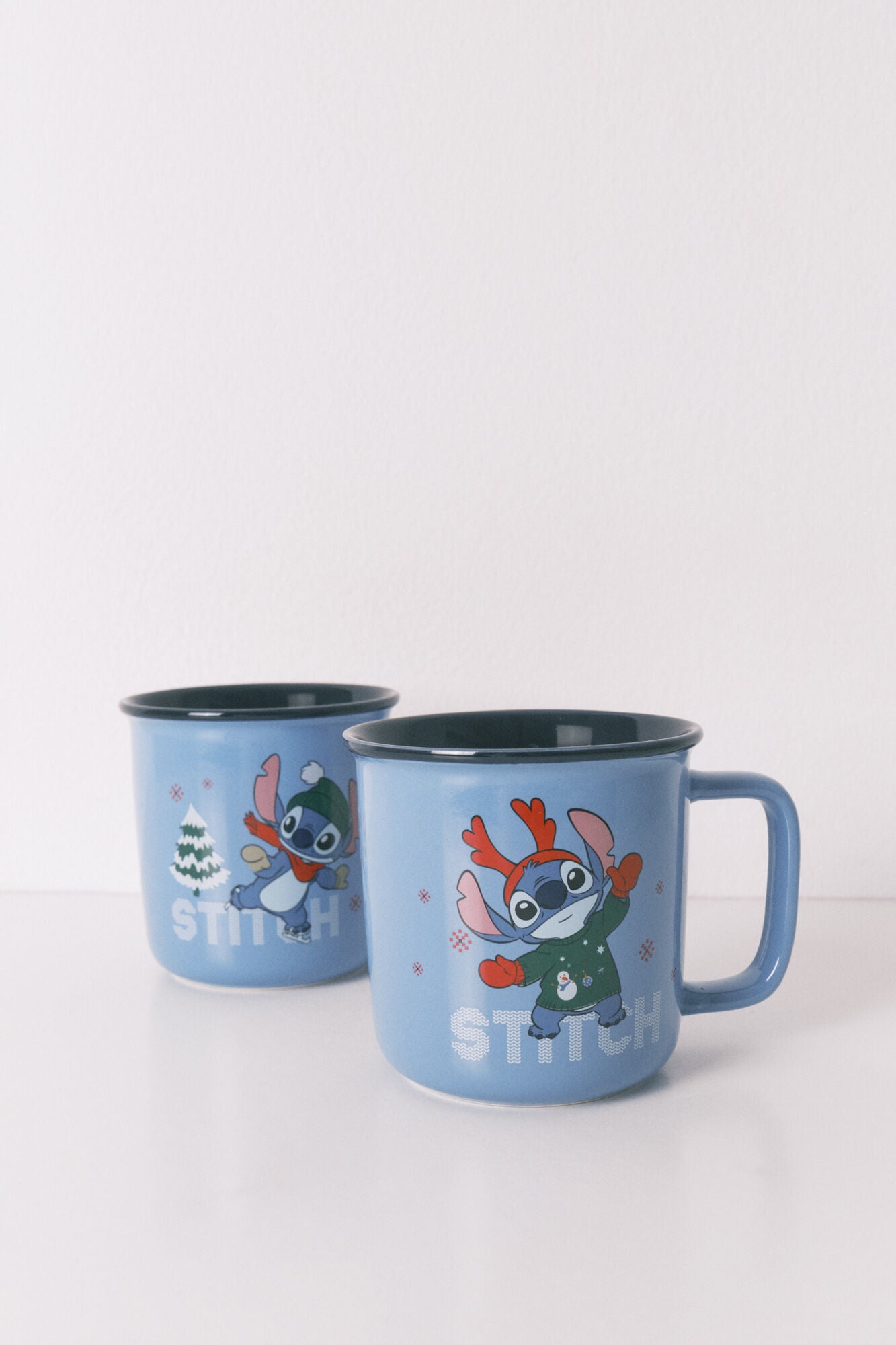 Set of 2 Stitch ceramic mugs
