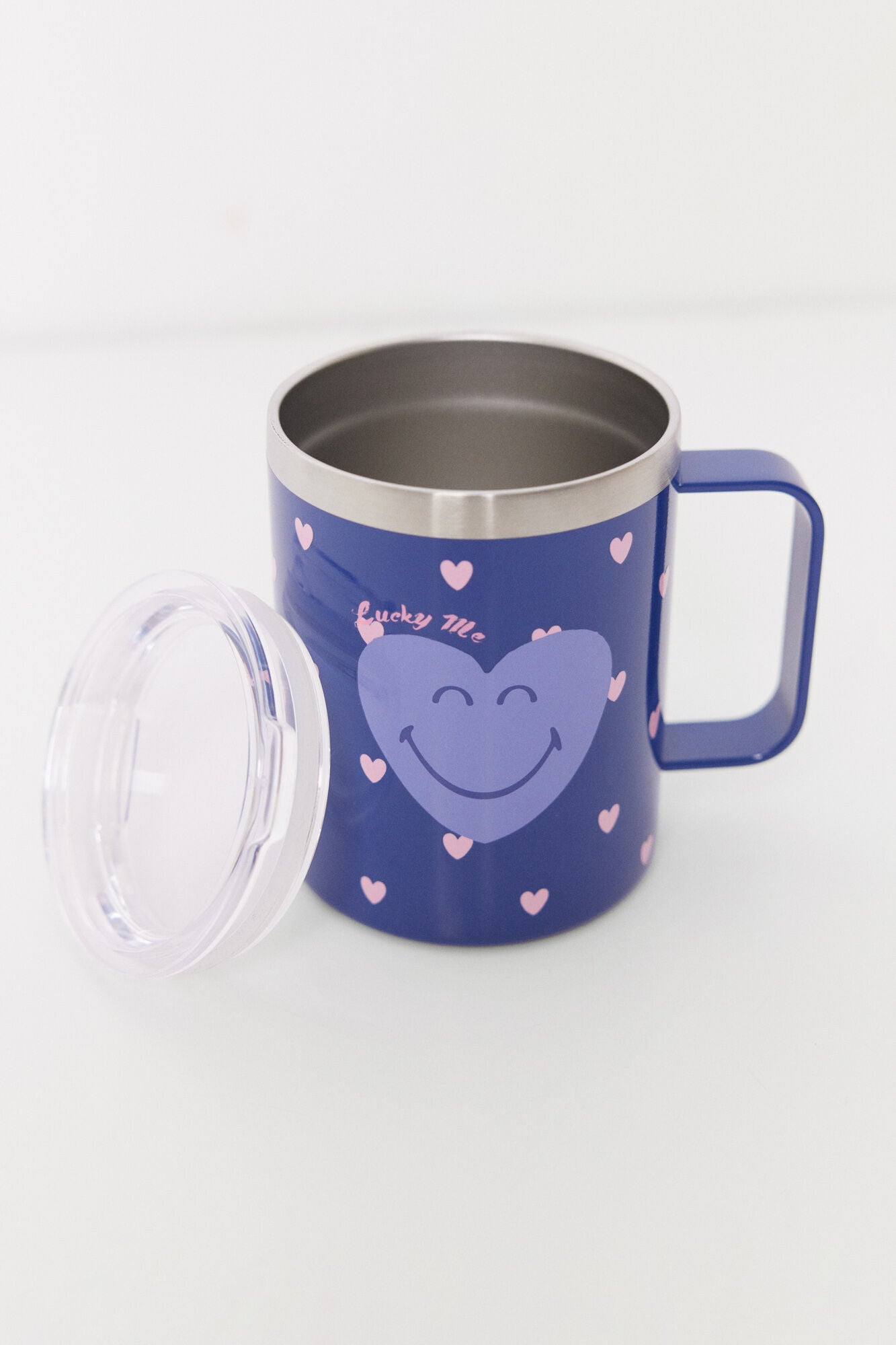 Smiley print thermo mug