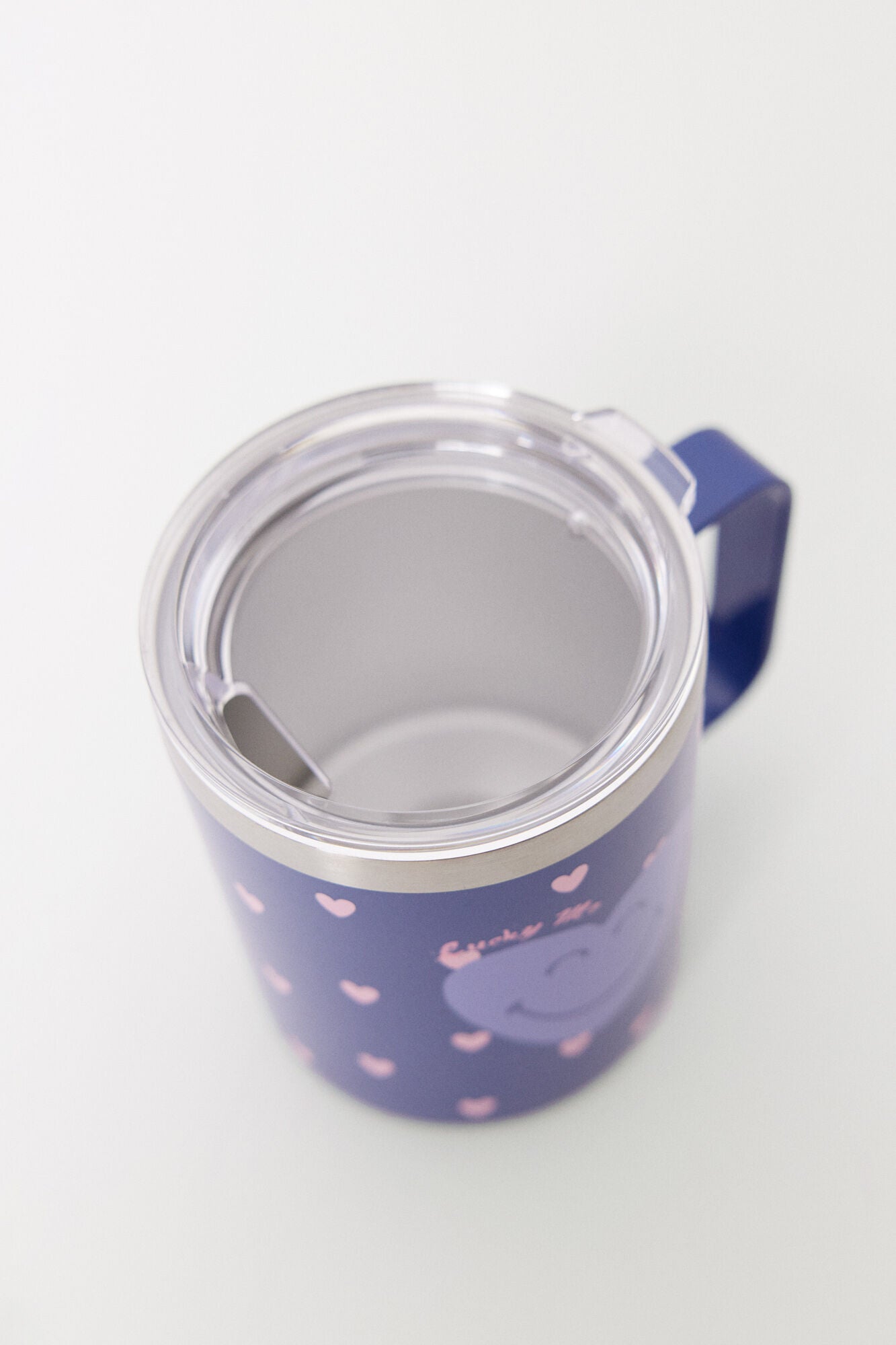 Smiley print thermo mug