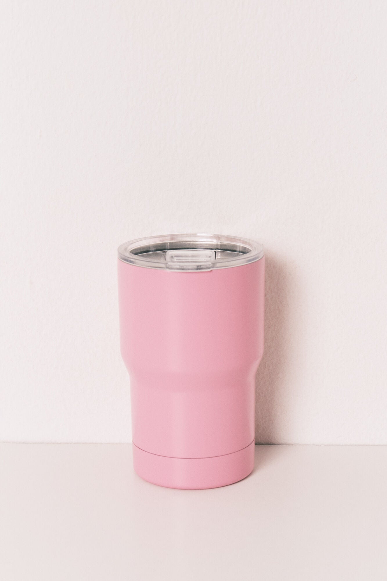 Pink thermal mug with logo