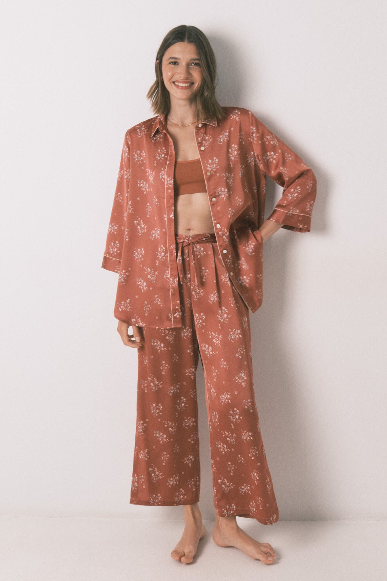 Satin pyjamas