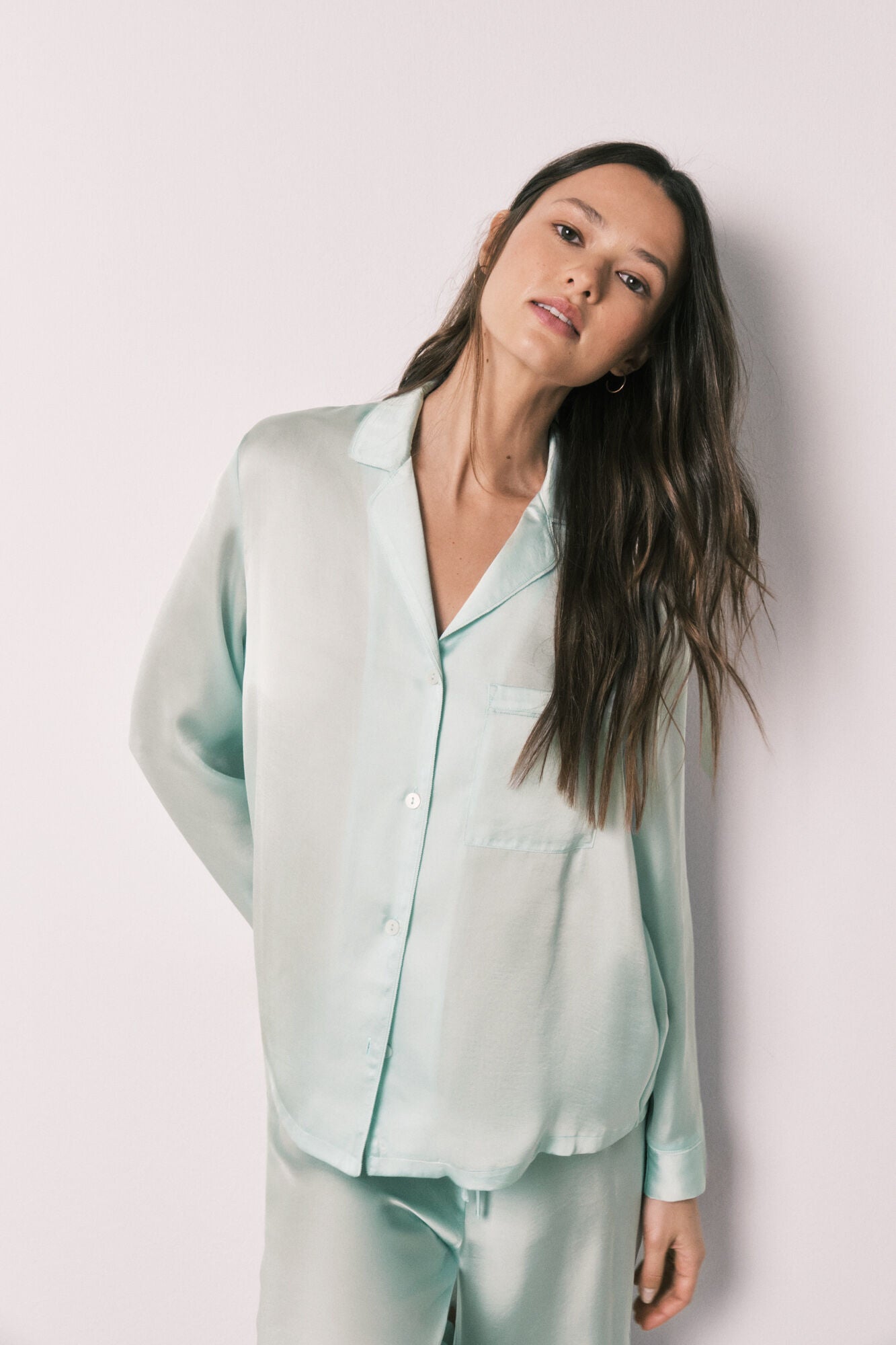 Green shirt-style pajamas