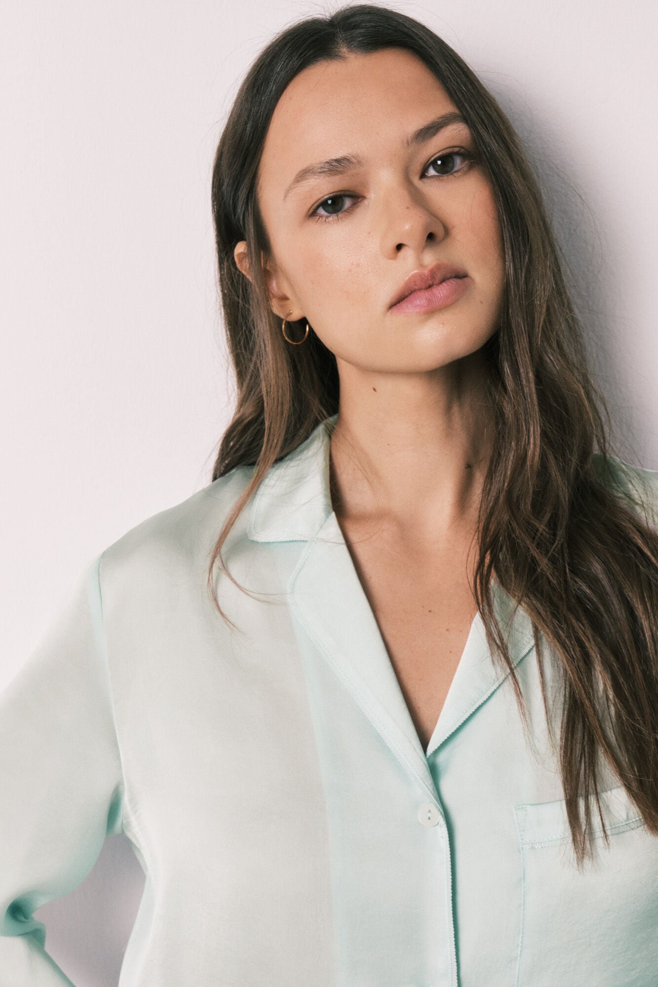 Green shirt-style pajamas