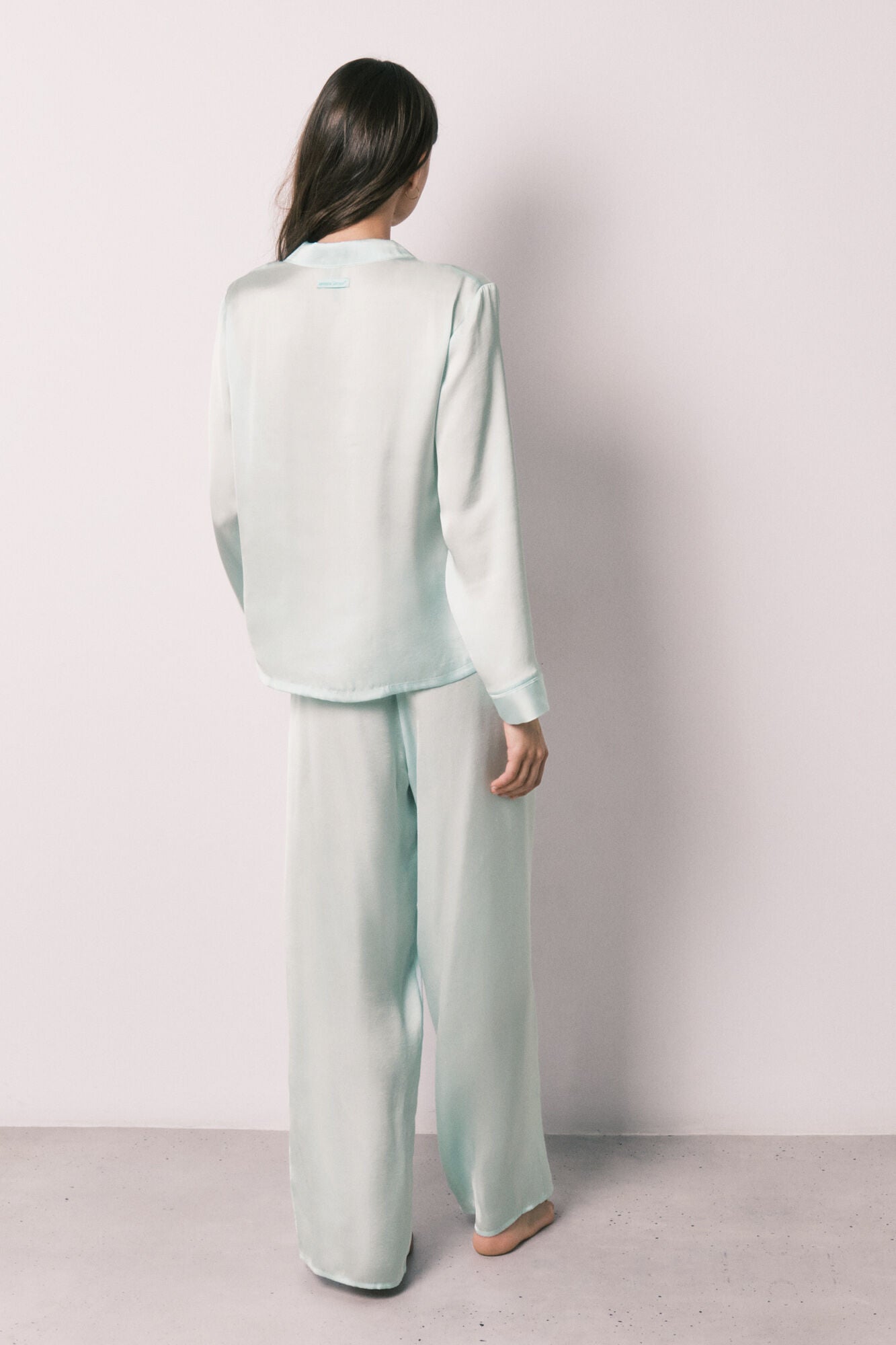 Green shirt-style pajamas