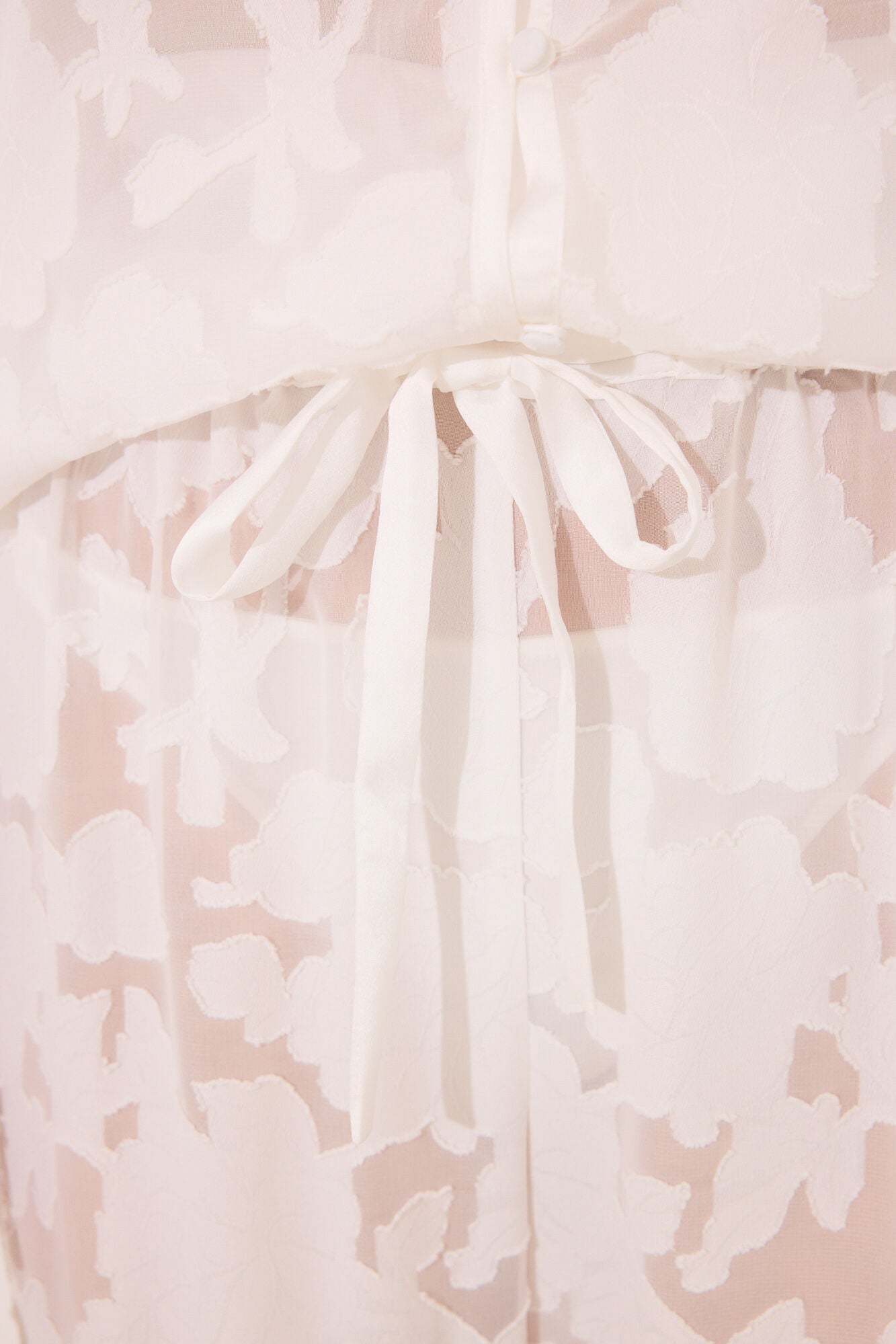 Long white satin pajama shirt