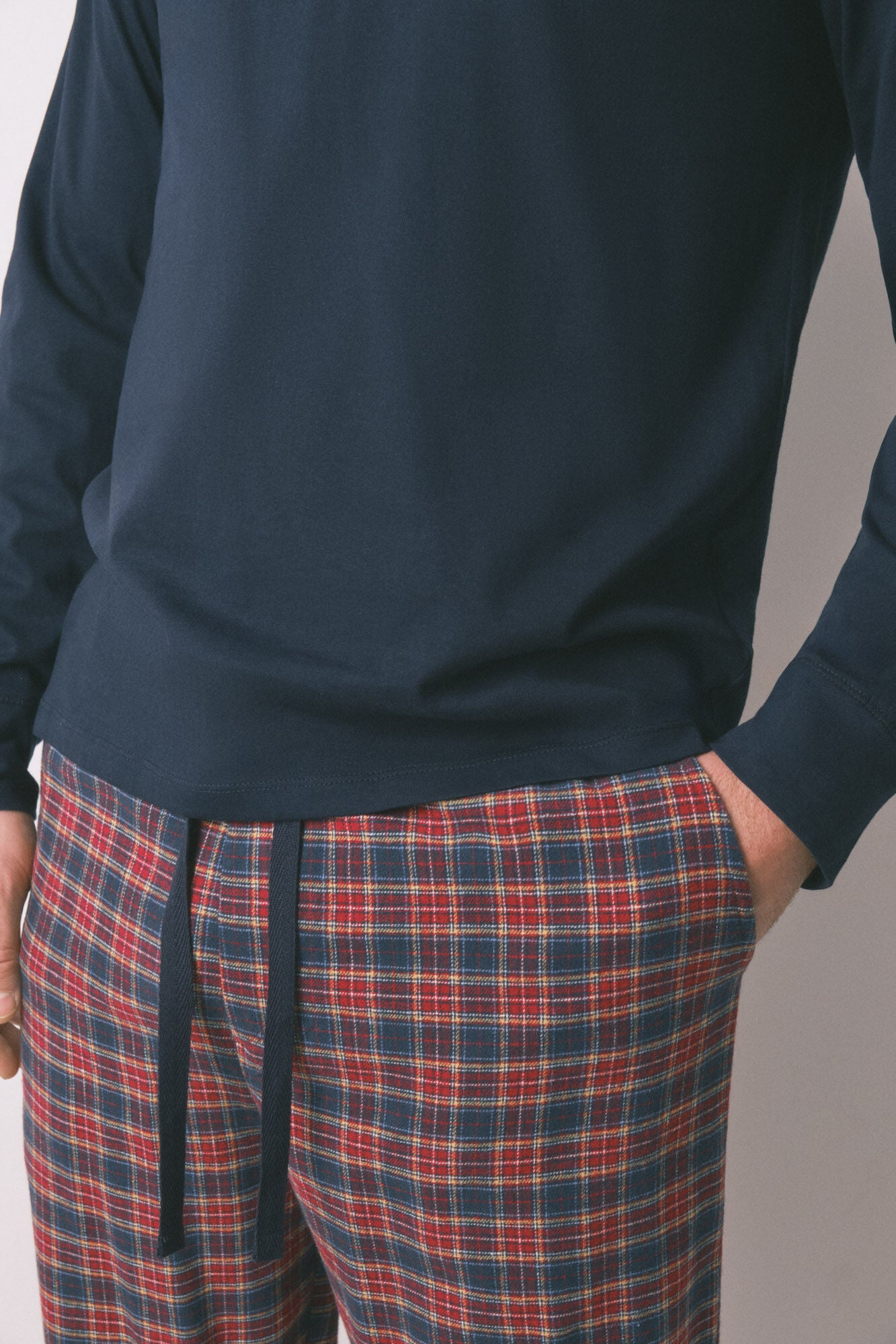 Men's plaid pajamas, 100% cotton