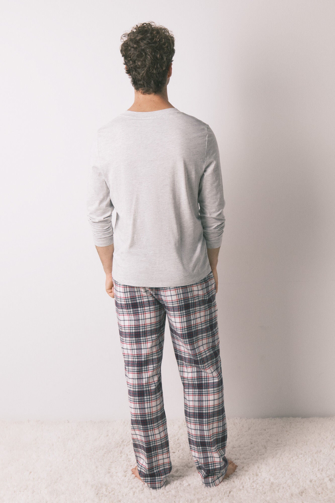Men's long pajamas, 100% cotton "Taz"