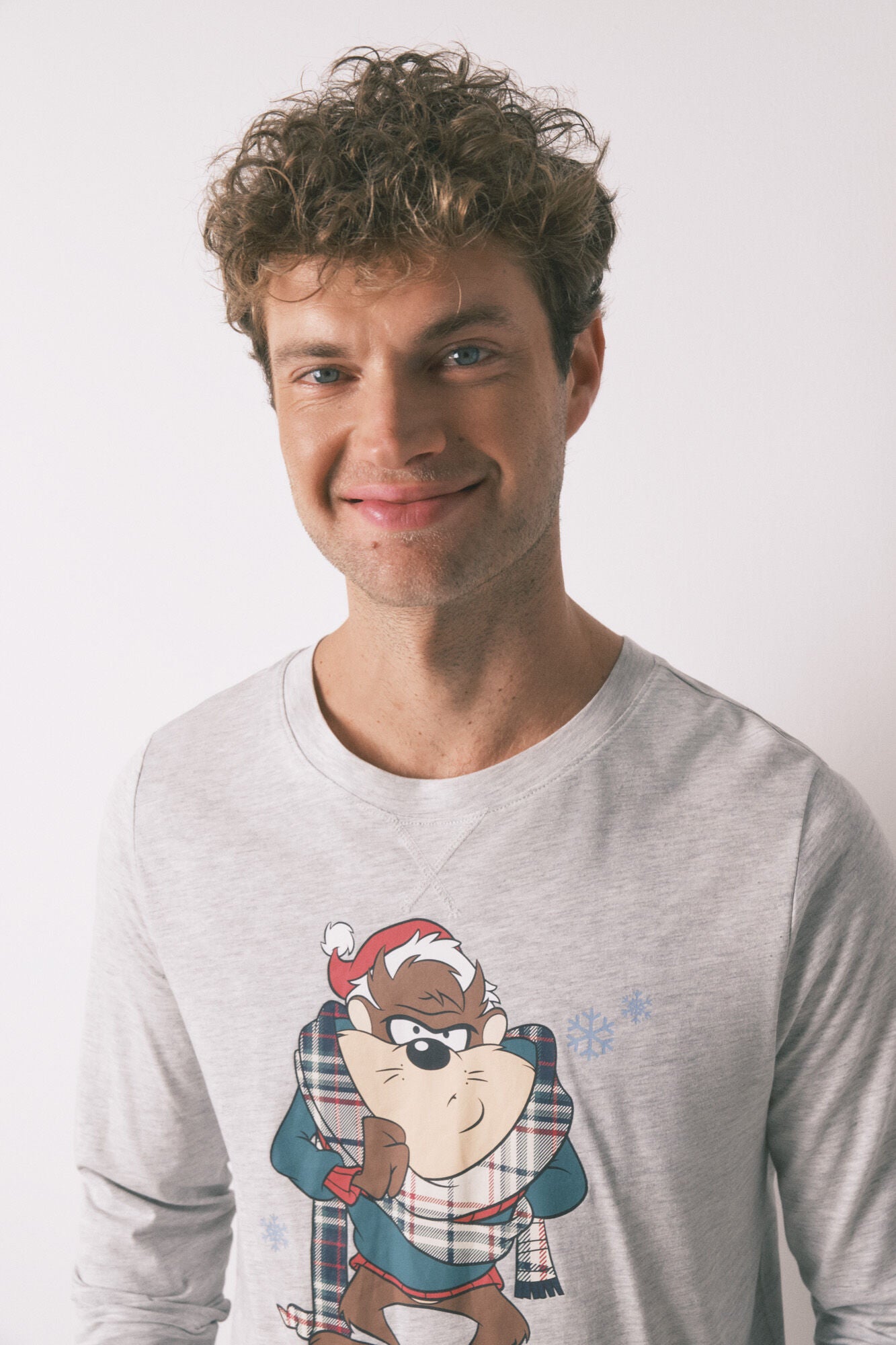 Men's long pajamas, 100% cotton "Taz"