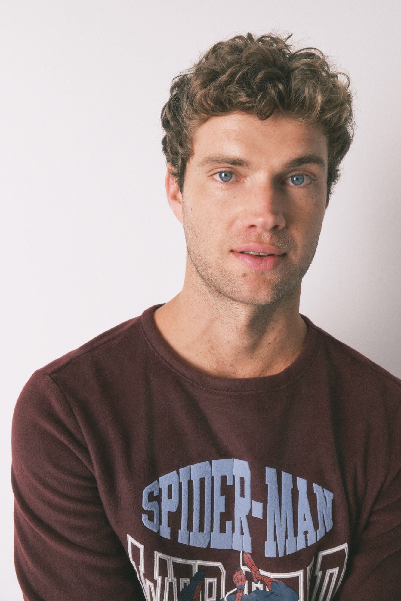 Men's red fleece Spiderman long pajamas