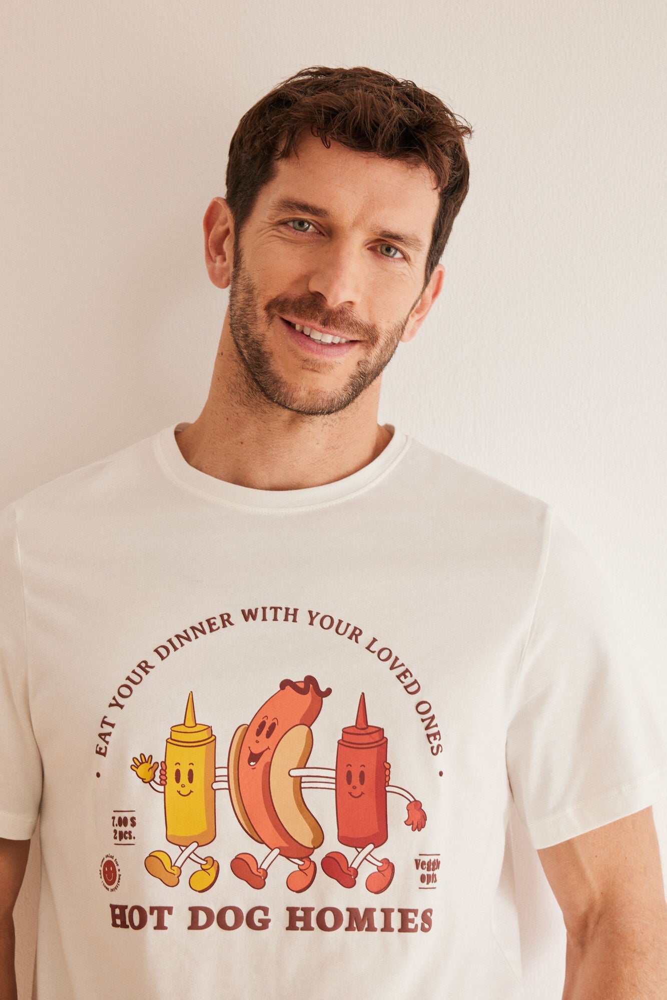 Men's 100% cotton 'Hot Dog' pajamas