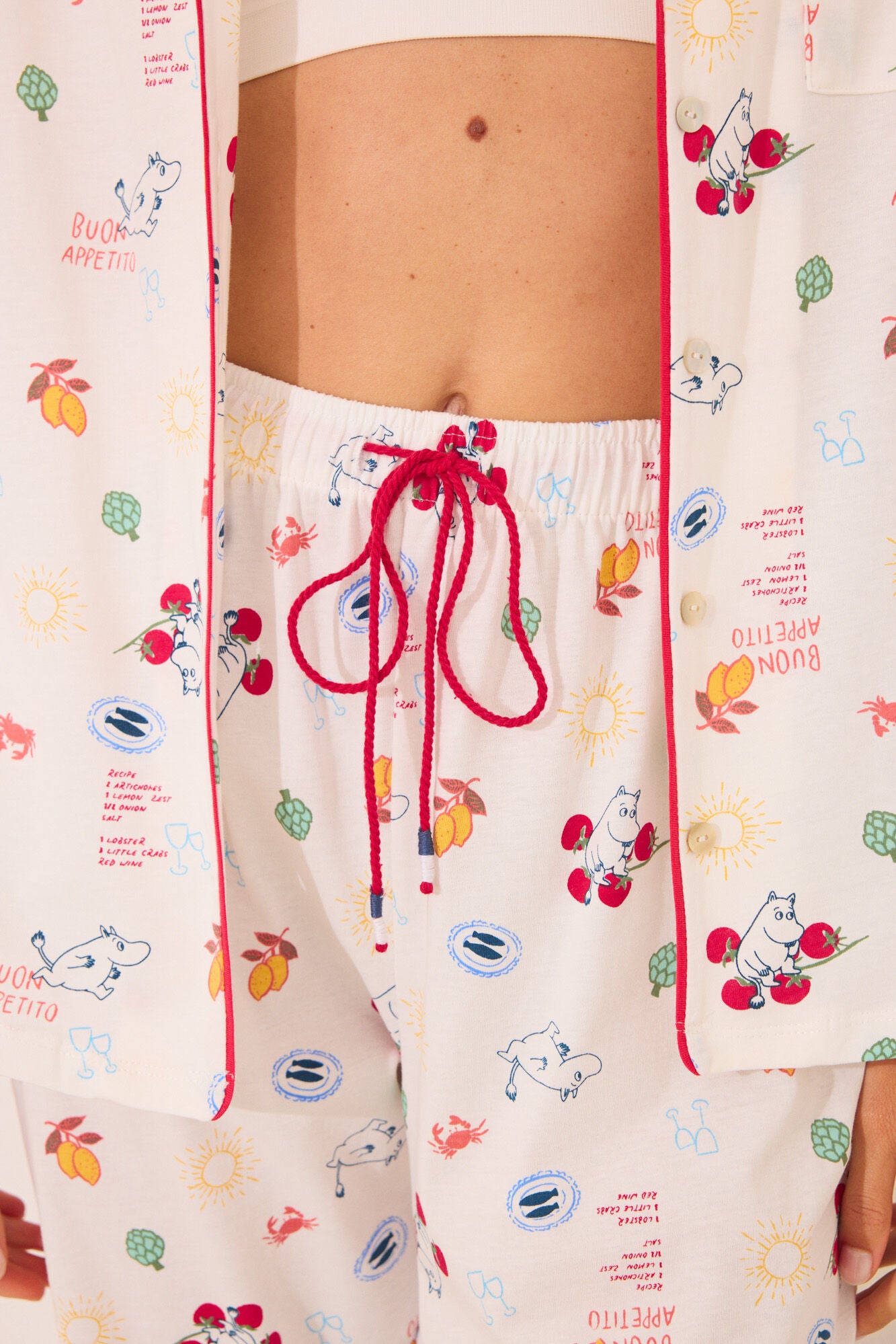 Ivory cotton classic pyjamas