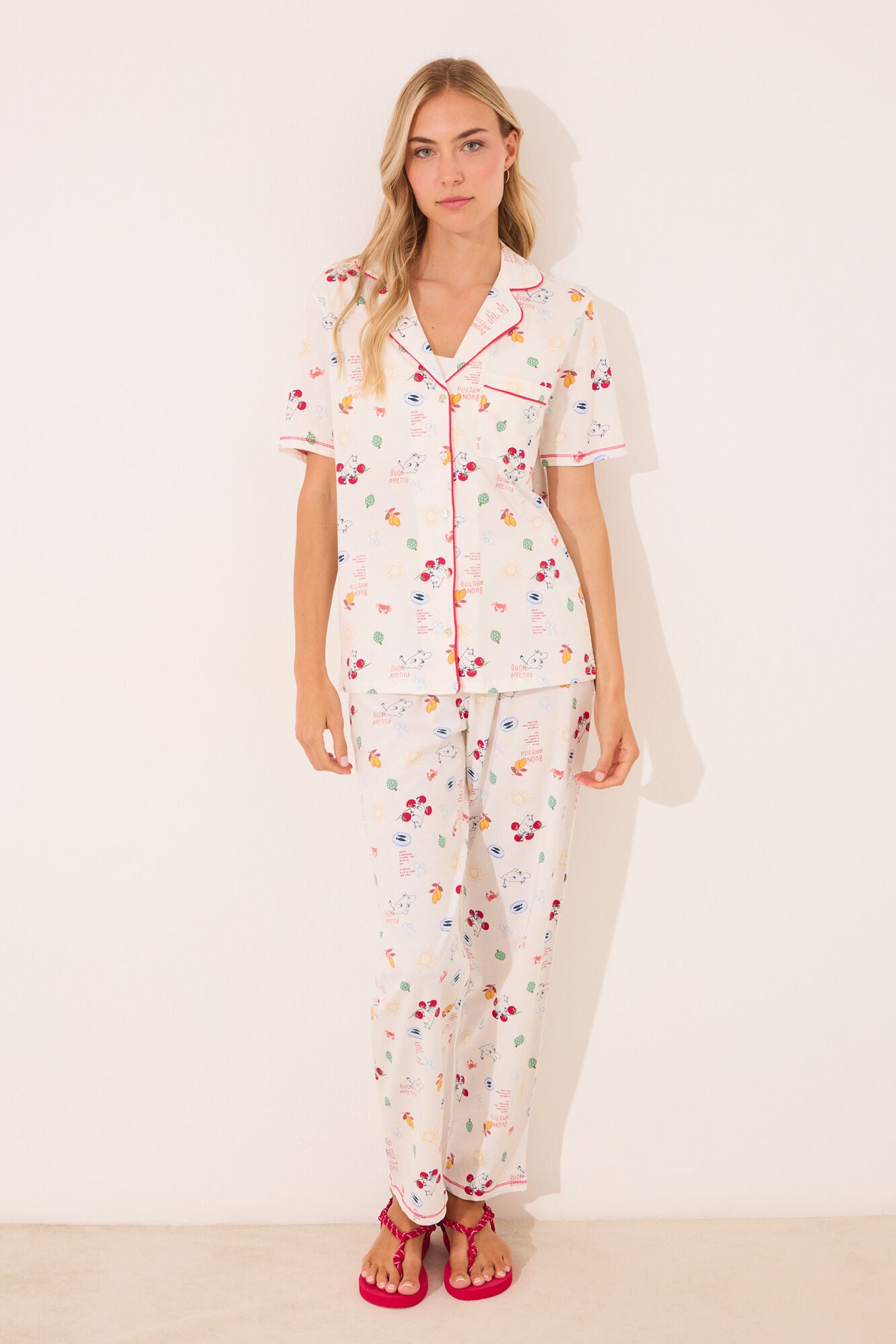 Ivory cotton classic pyjamas