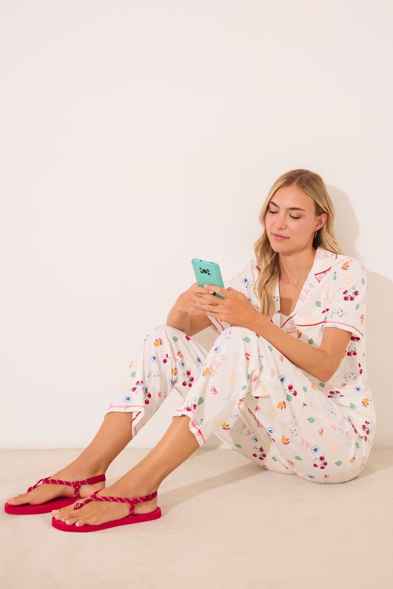 Ivory cotton classic pyjamas