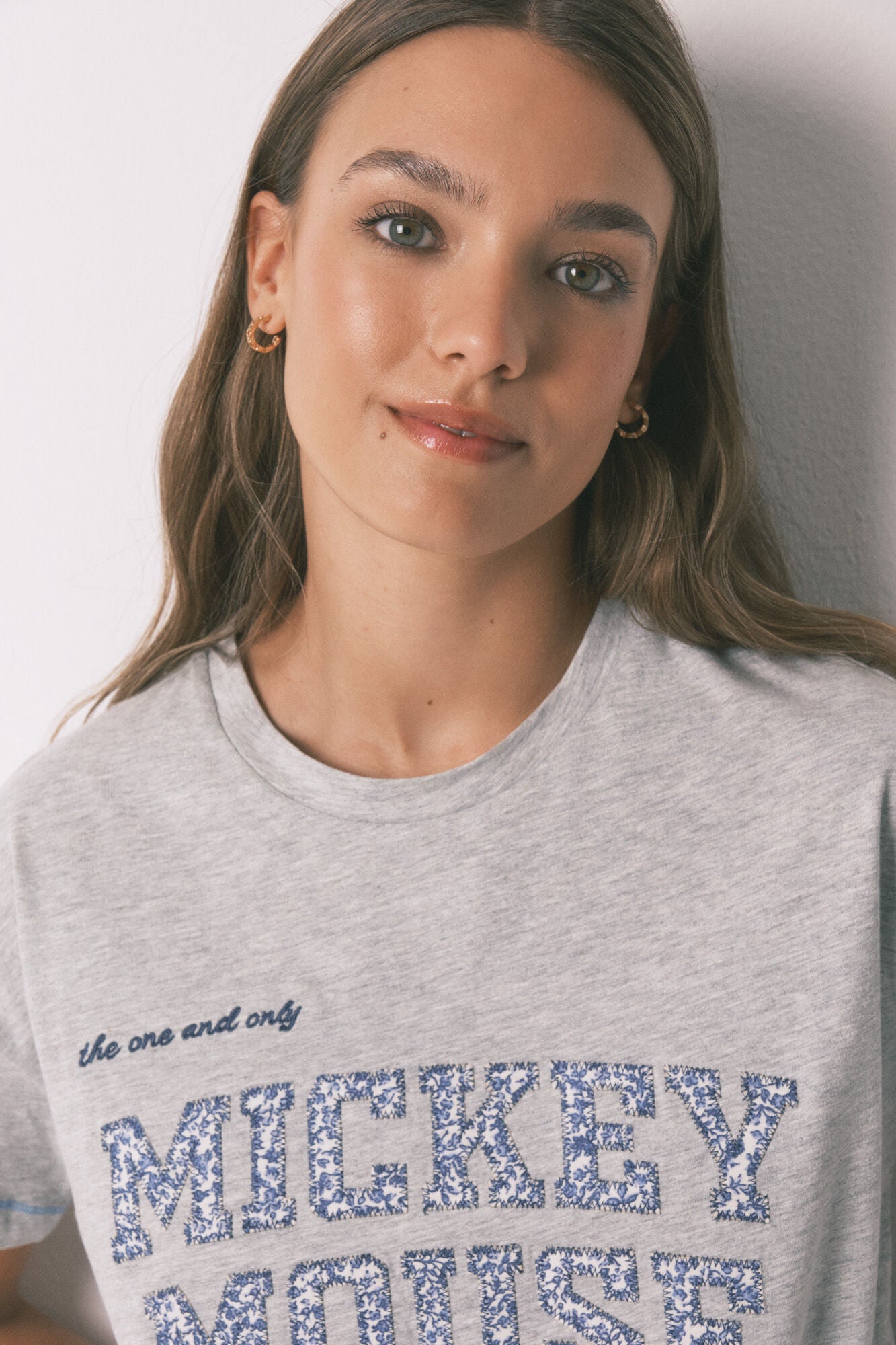 Mickey grey cotton capri pyjamas