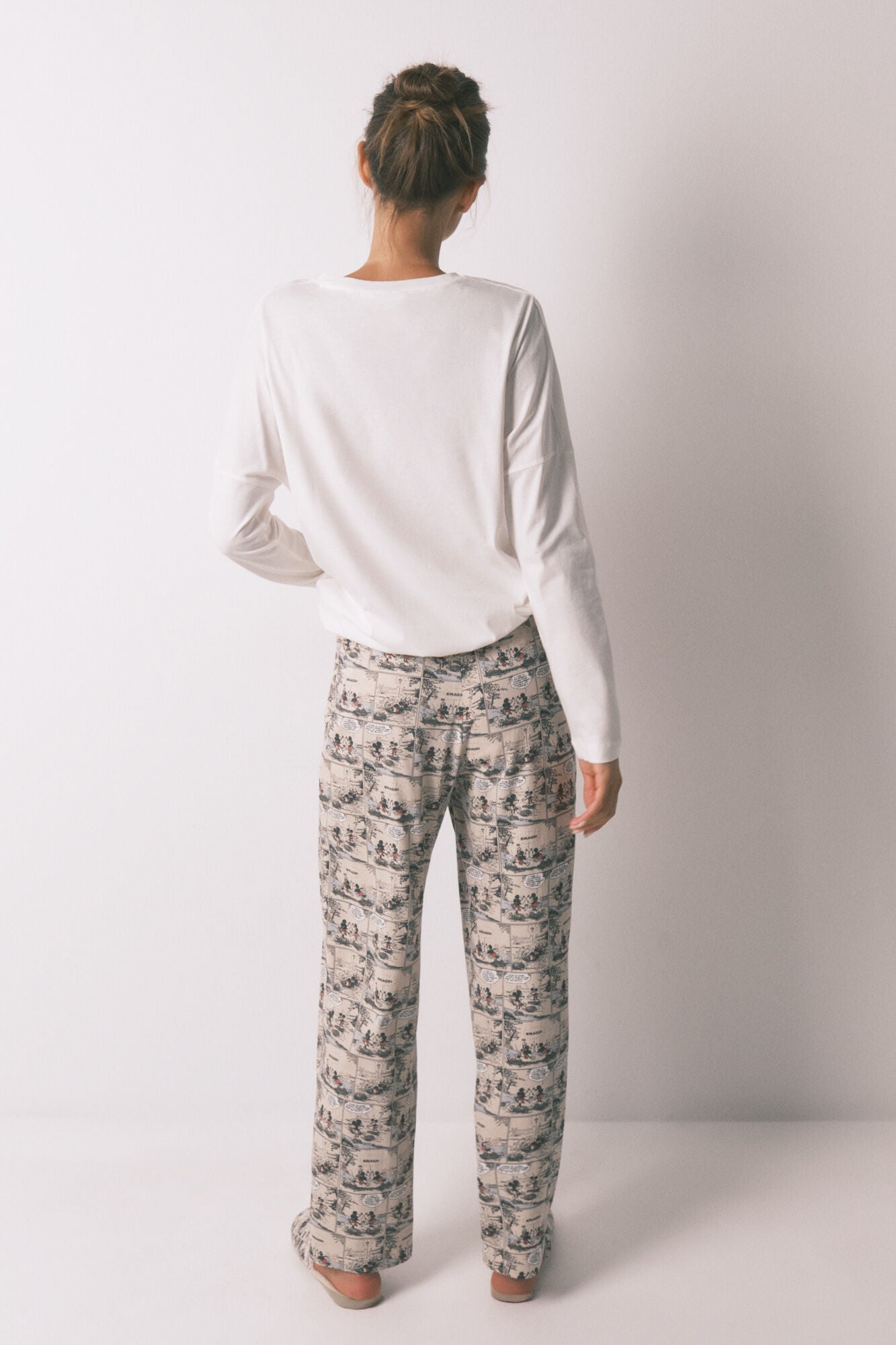 Mickey Mouse soft knit long pajamas