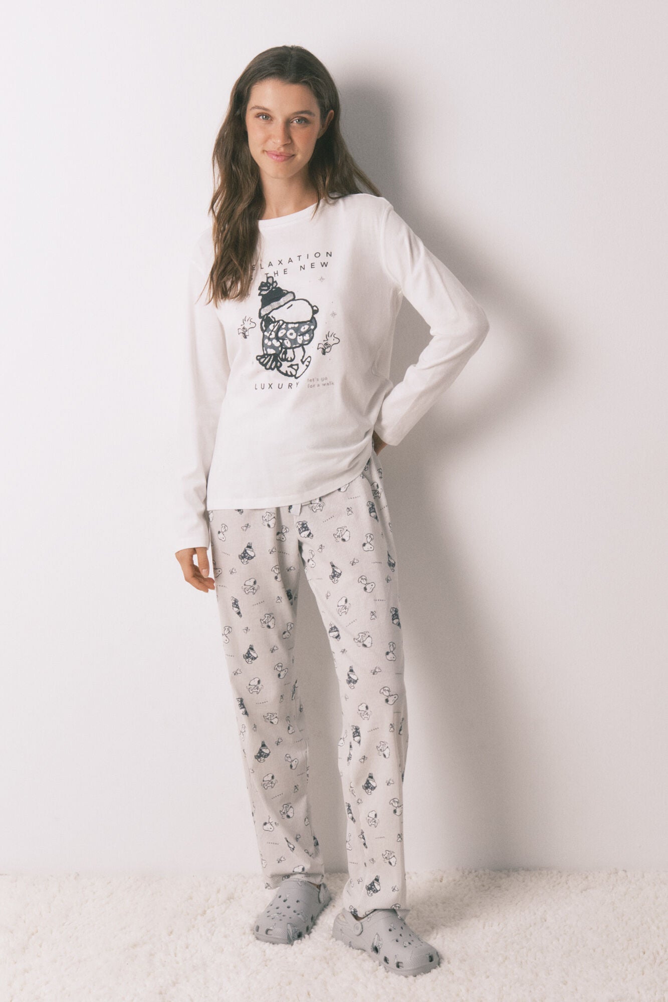 Snoopy 100% Cotton Long Pyjamas