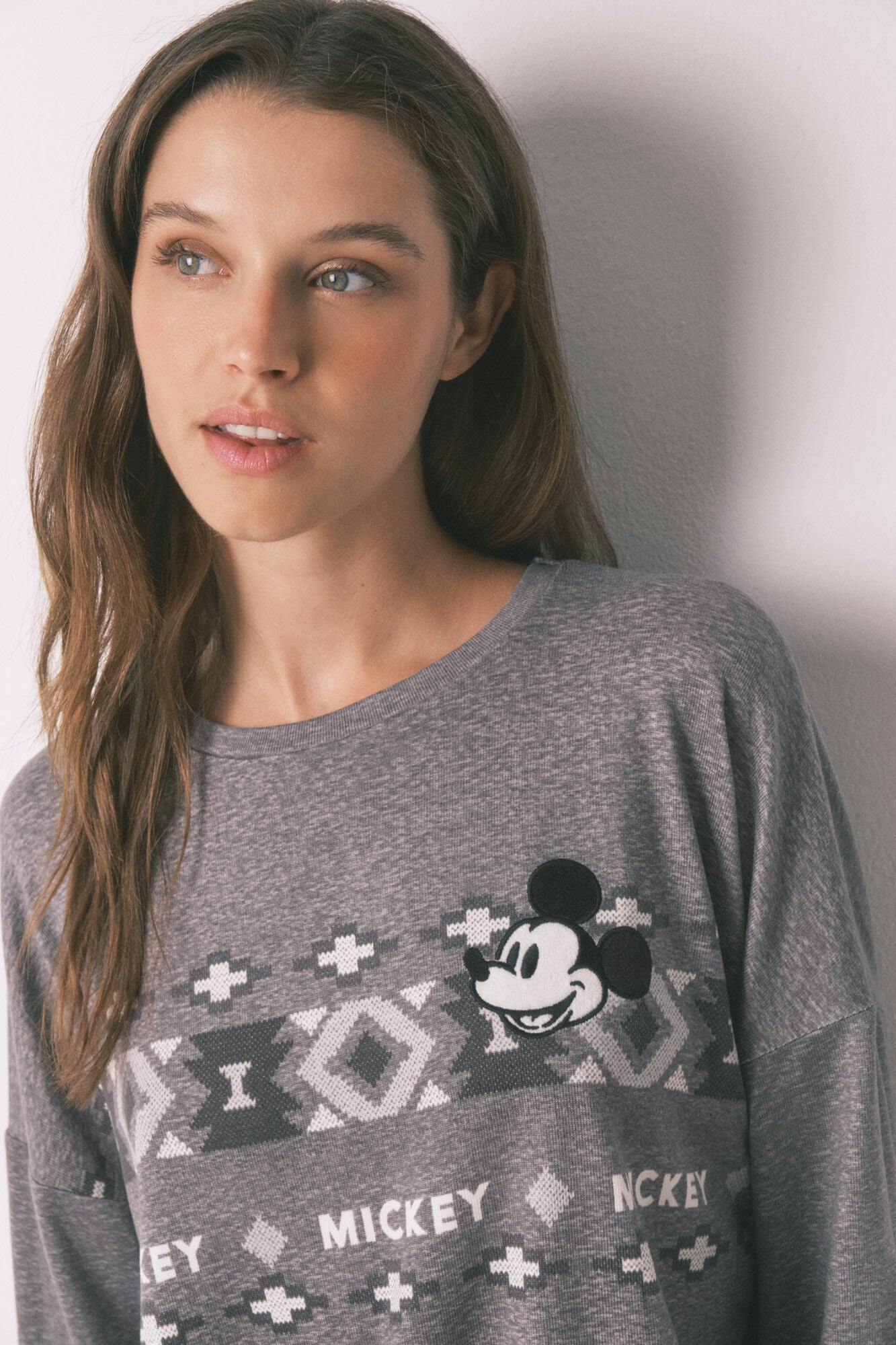 Mickey Mouse soft knit long pajamas