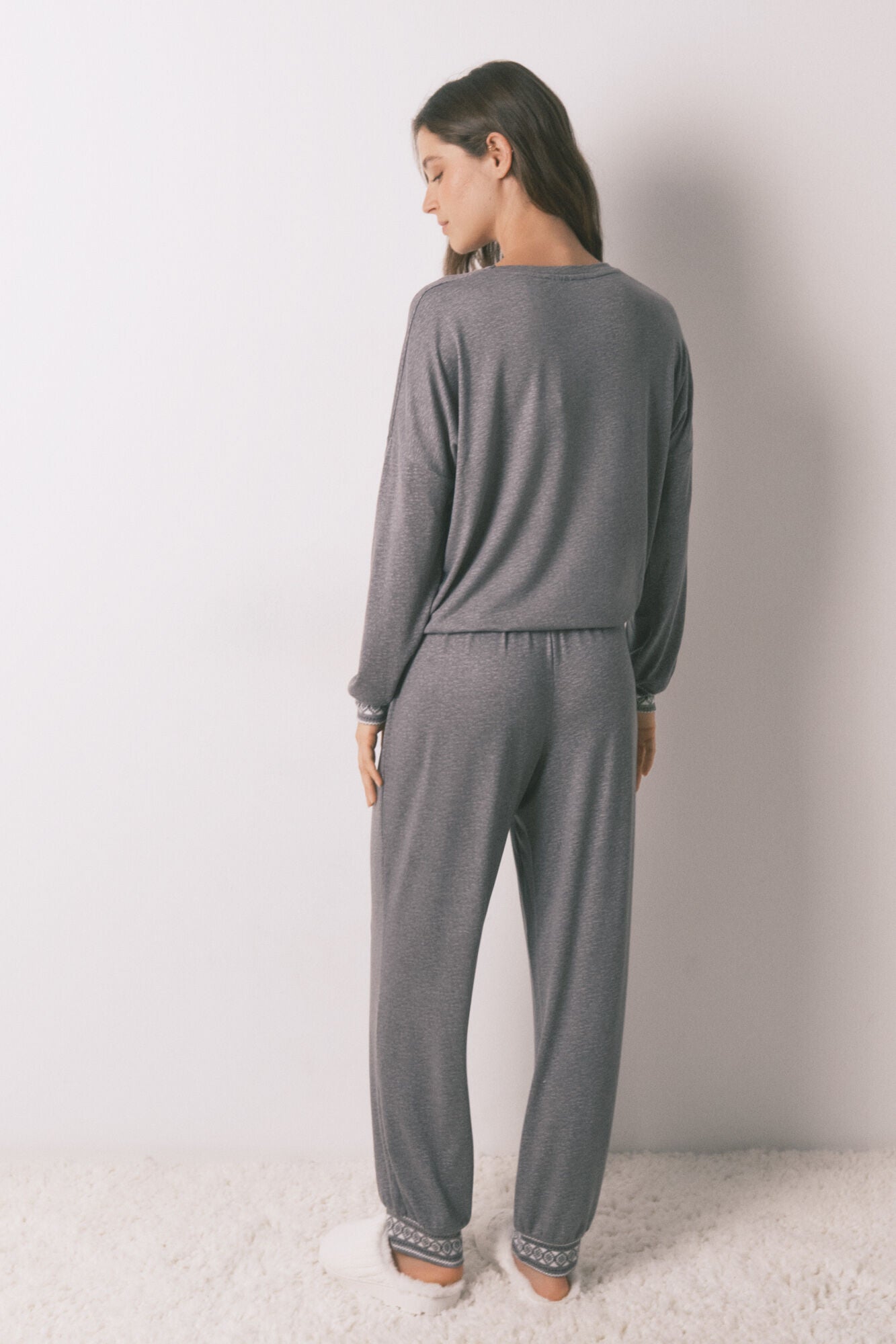 Mickey Mouse soft knit long pajamas