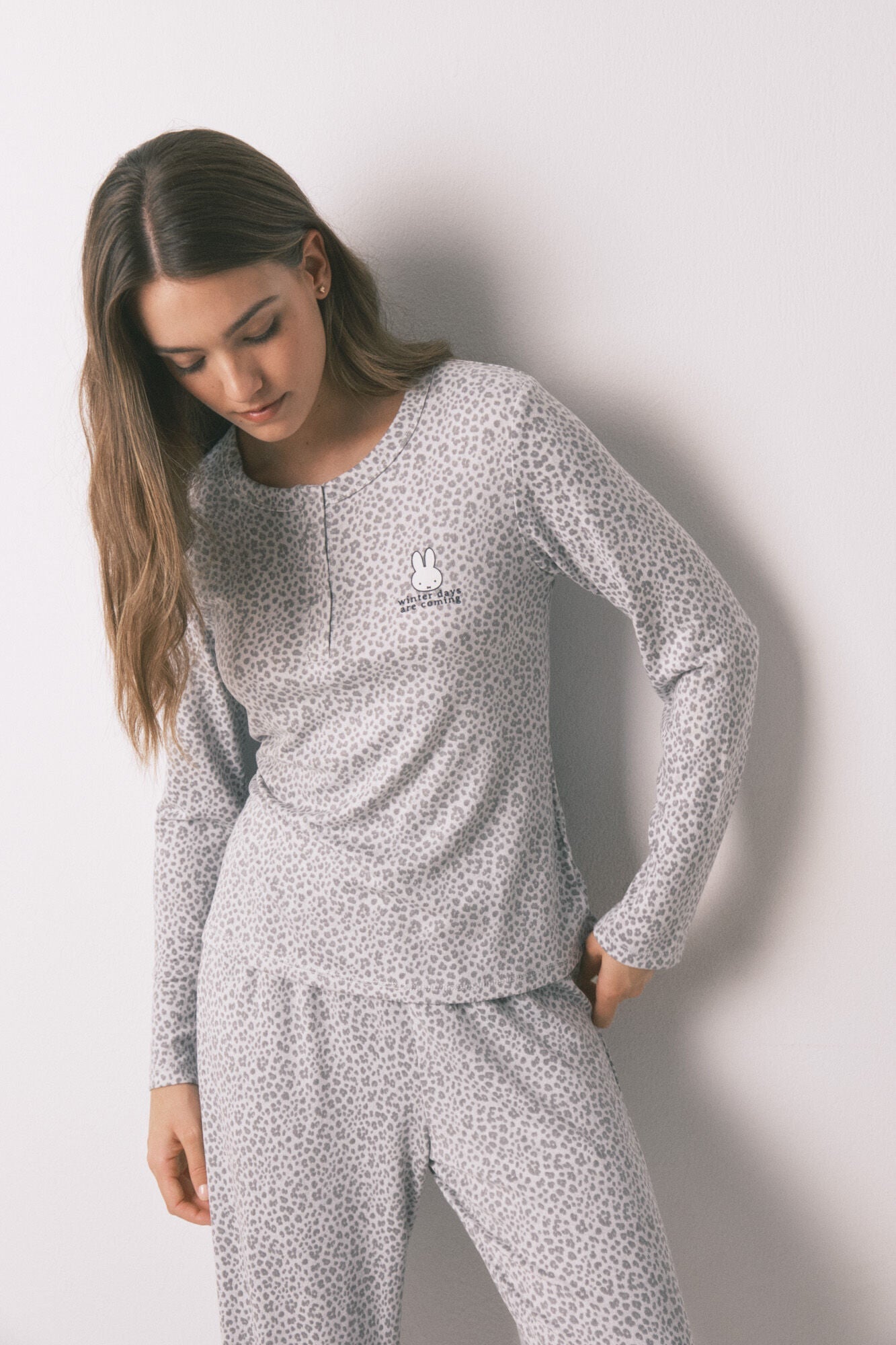 Miffy animal print long pajamas
