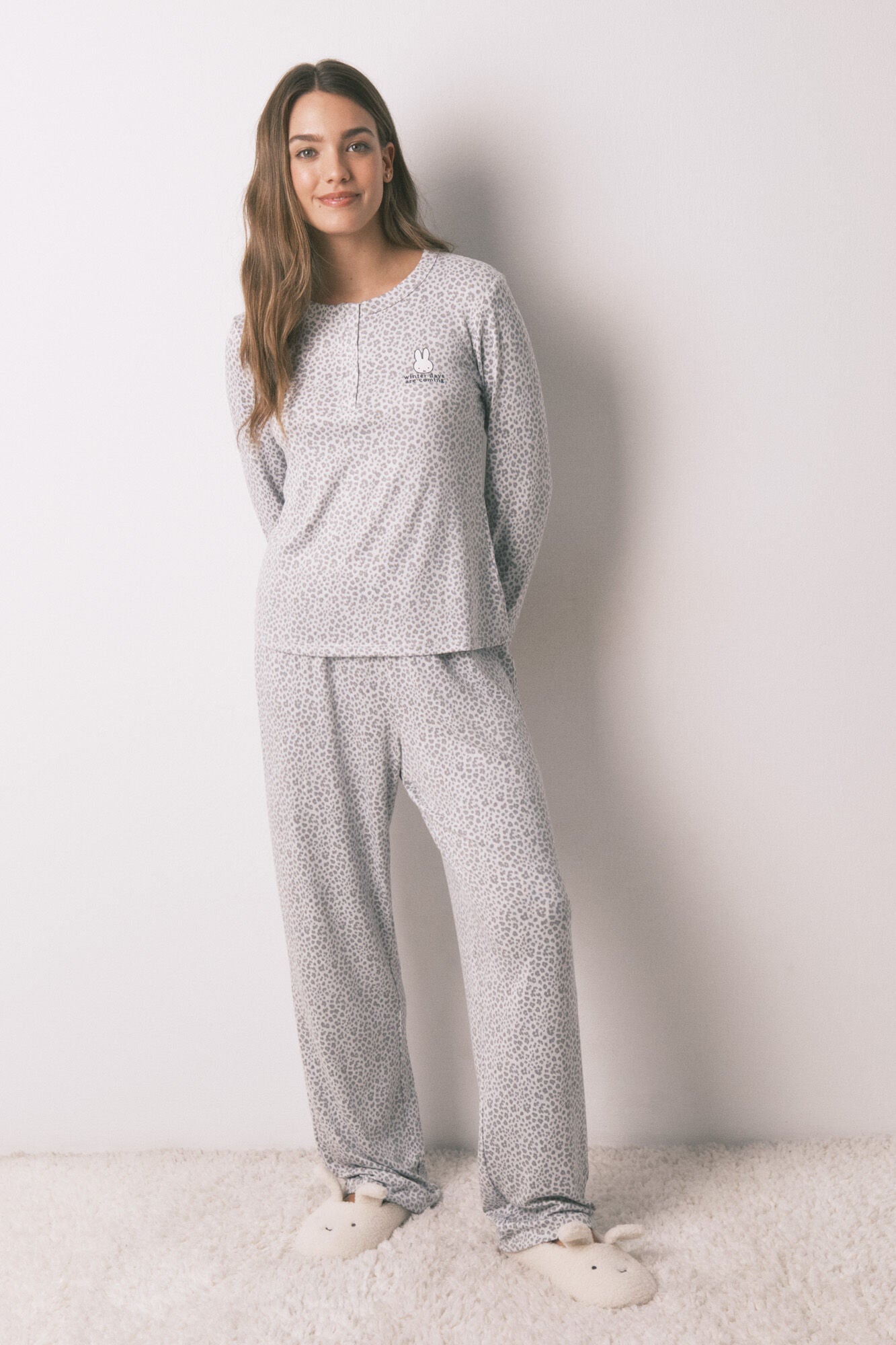 Miffy animal print long pajamas