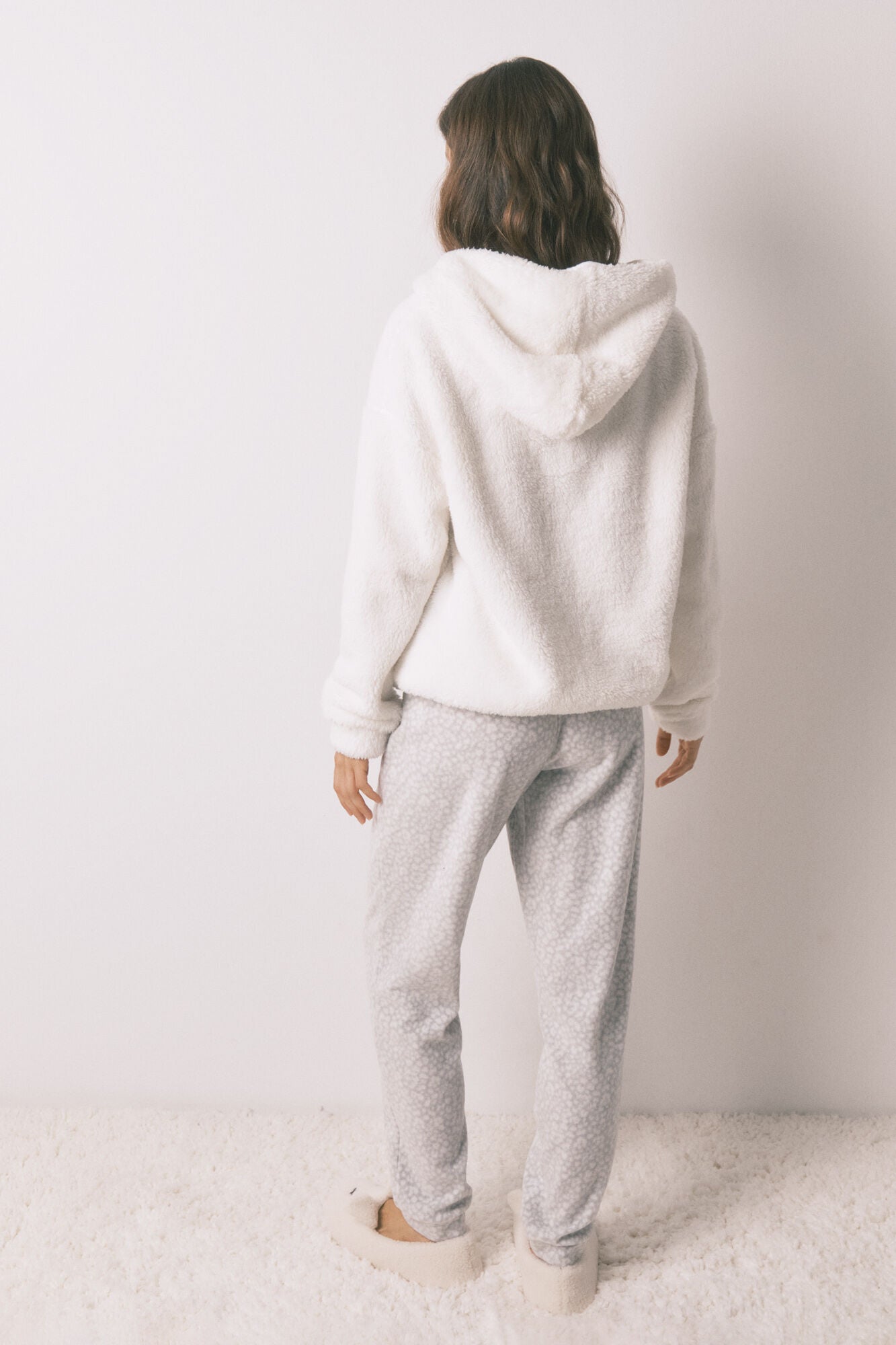 Miffy animal print fleece long pajamas