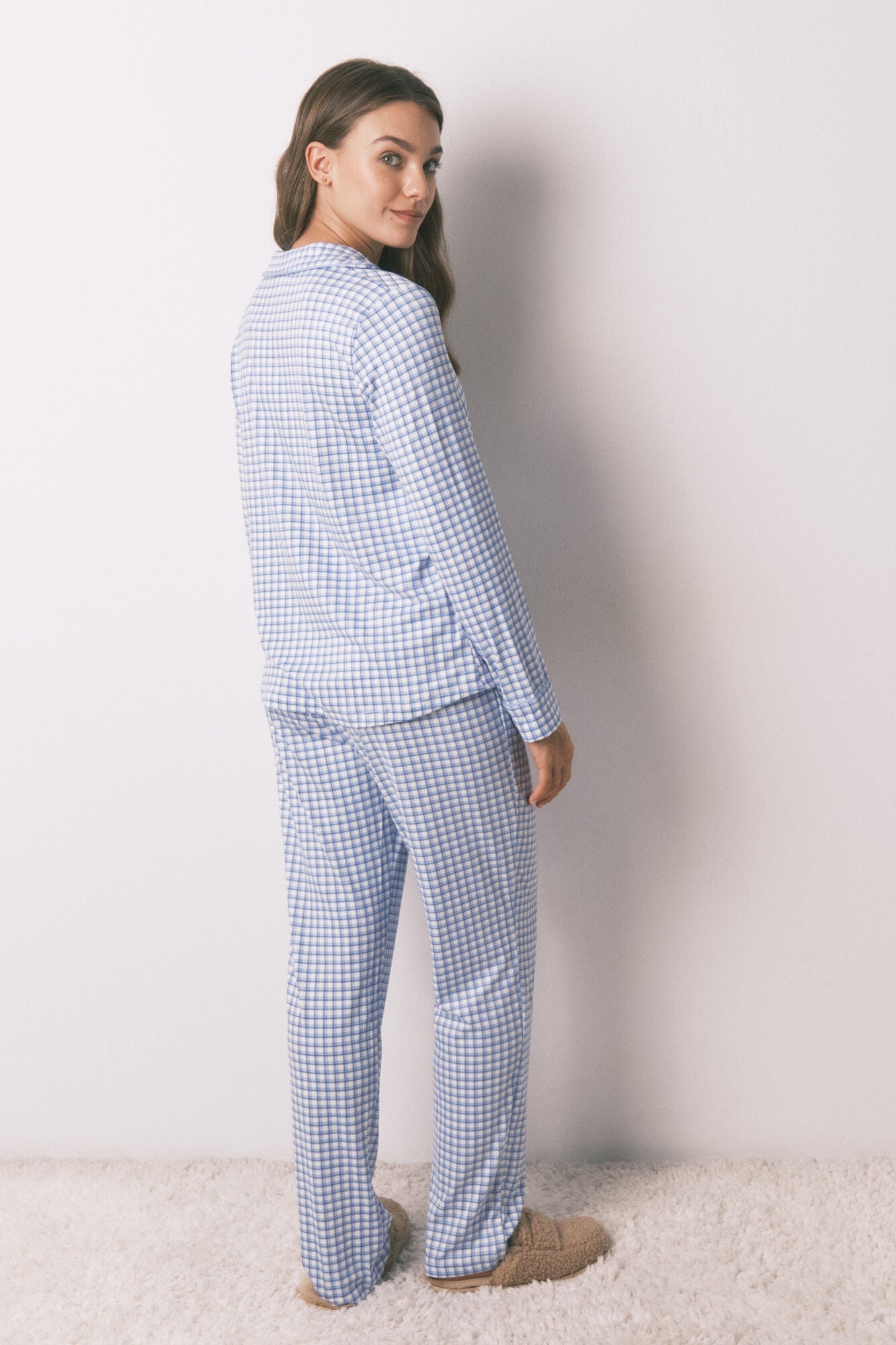 Snoopy Vichy Long Shirt Pyjamas