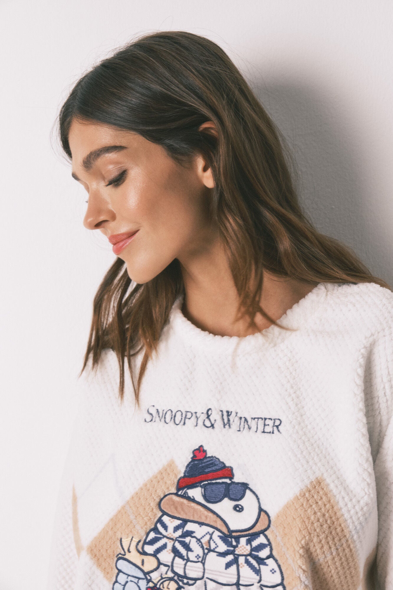 Snoopy long polar mousse pajamas