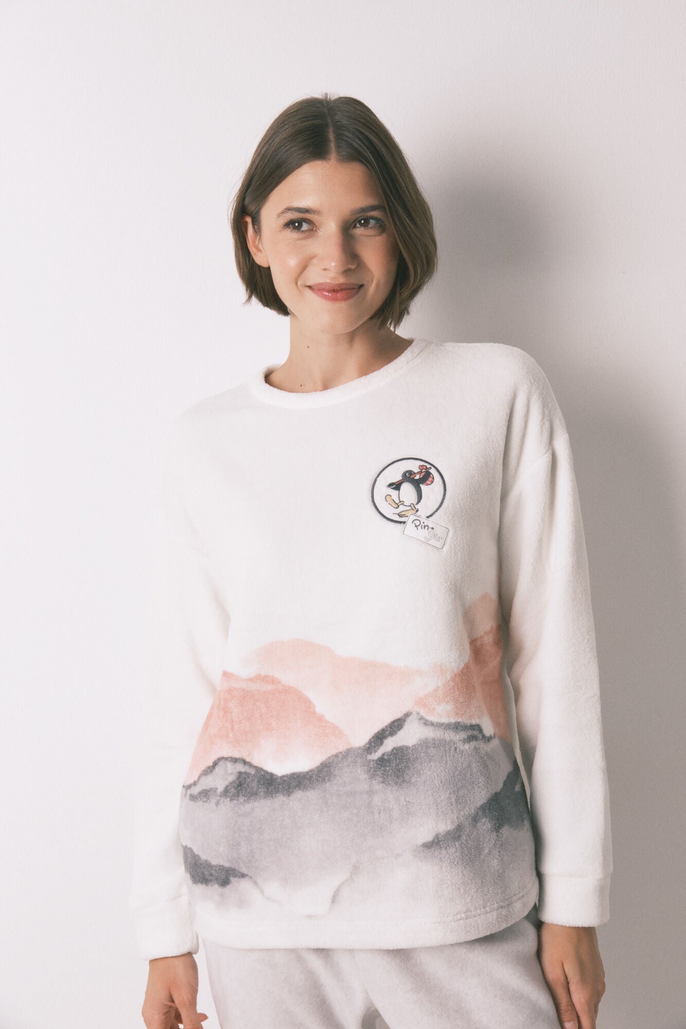Pingu soft fleece long pajamas