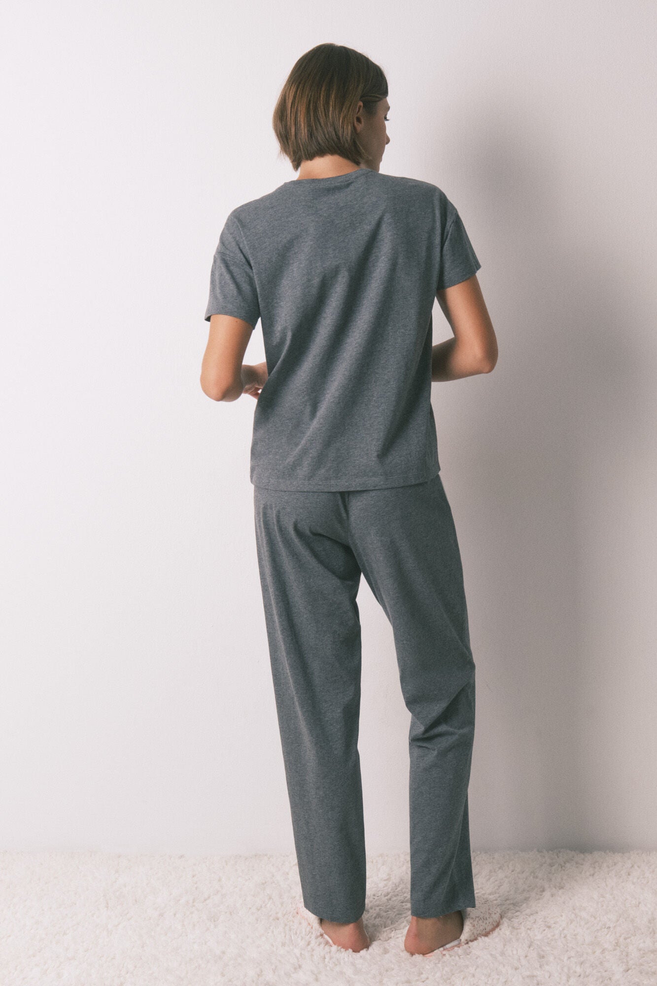 Pingu long 100% cotton grey pajamas