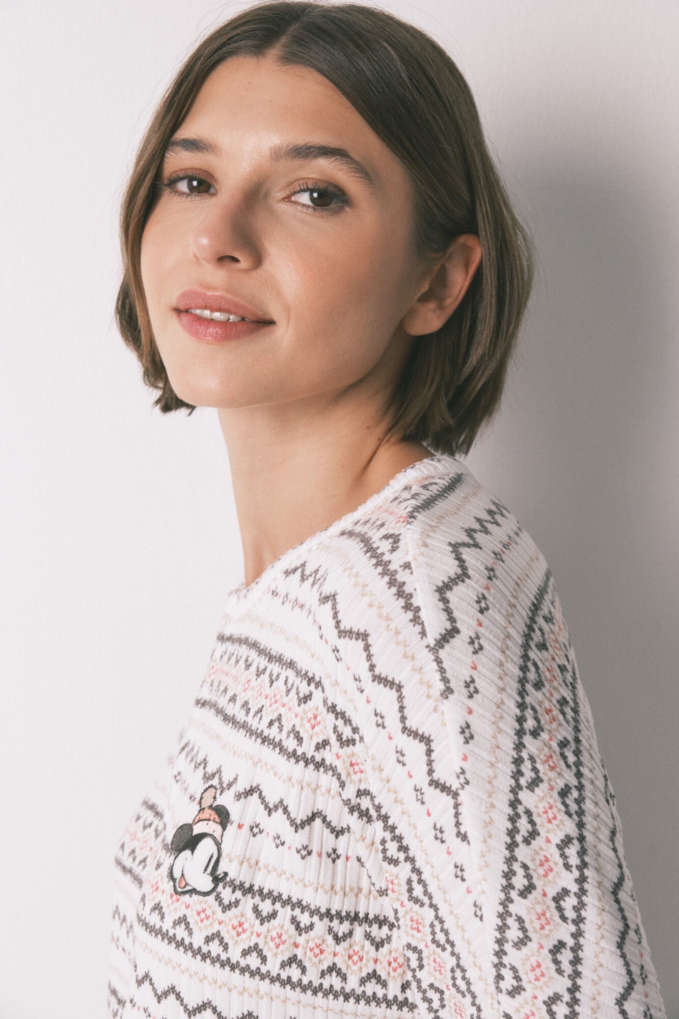 Long soft warm knit Mickey Mouse pajamas