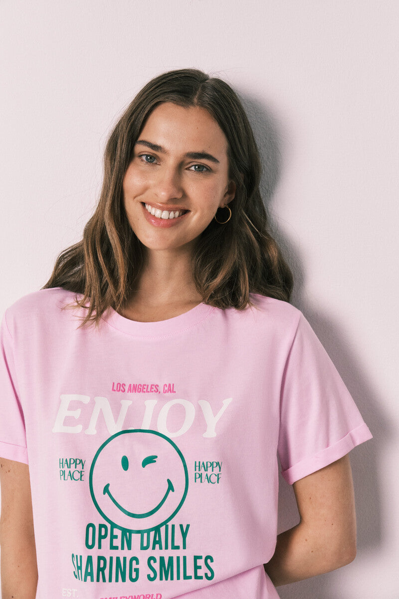 Pink cotton short pyjamas SmileyWorld¨