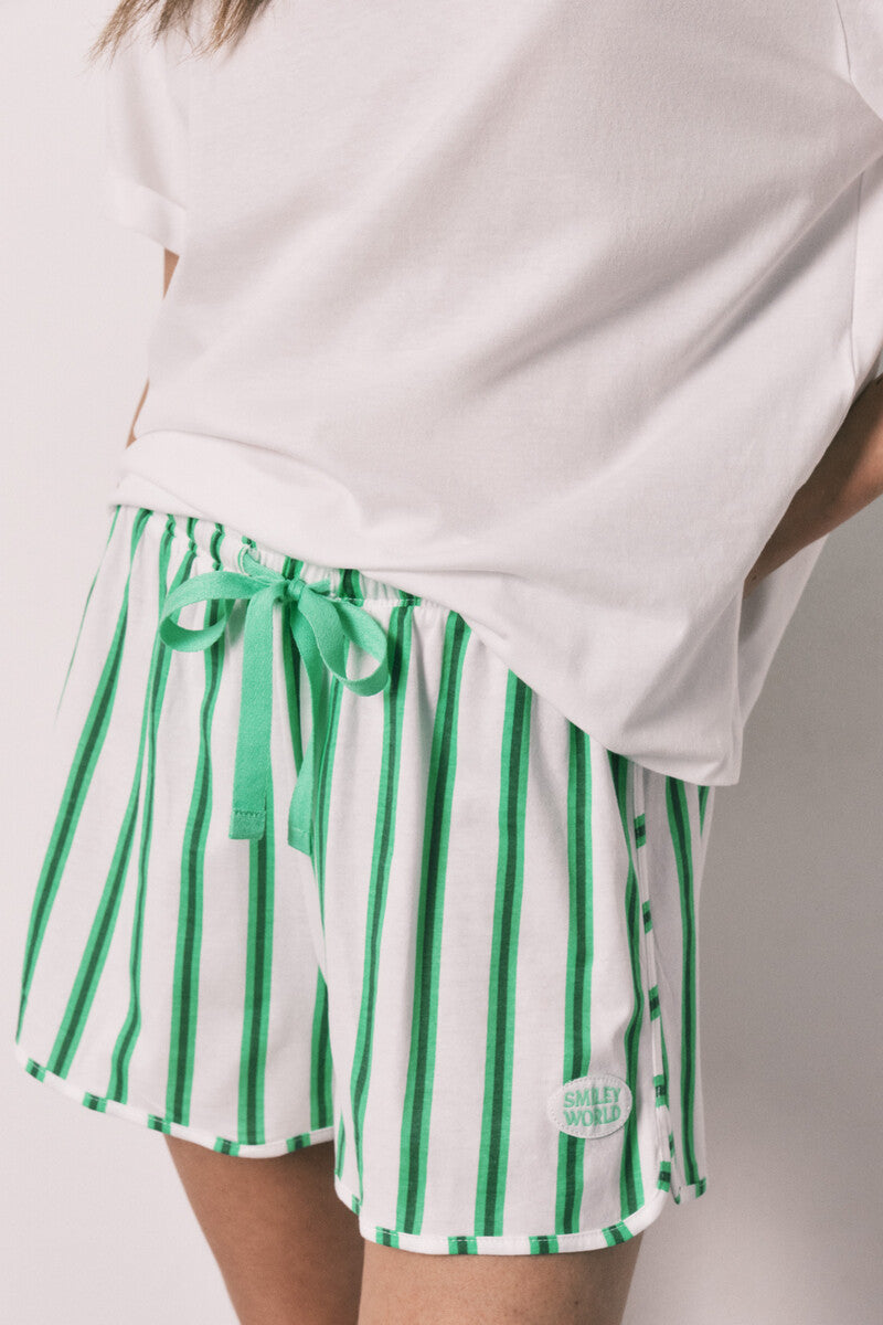 White cotton short pyjamas SmileyWorld¨