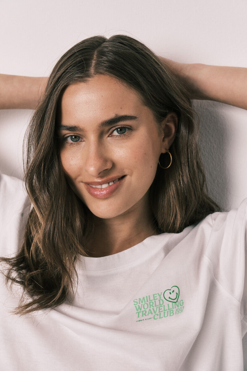 White cotton short pyjamas SmileyWorld¨