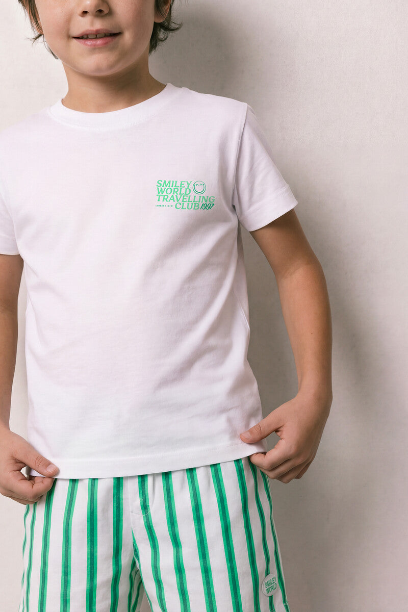 White cotton short pyjamas SmileyWorld¨