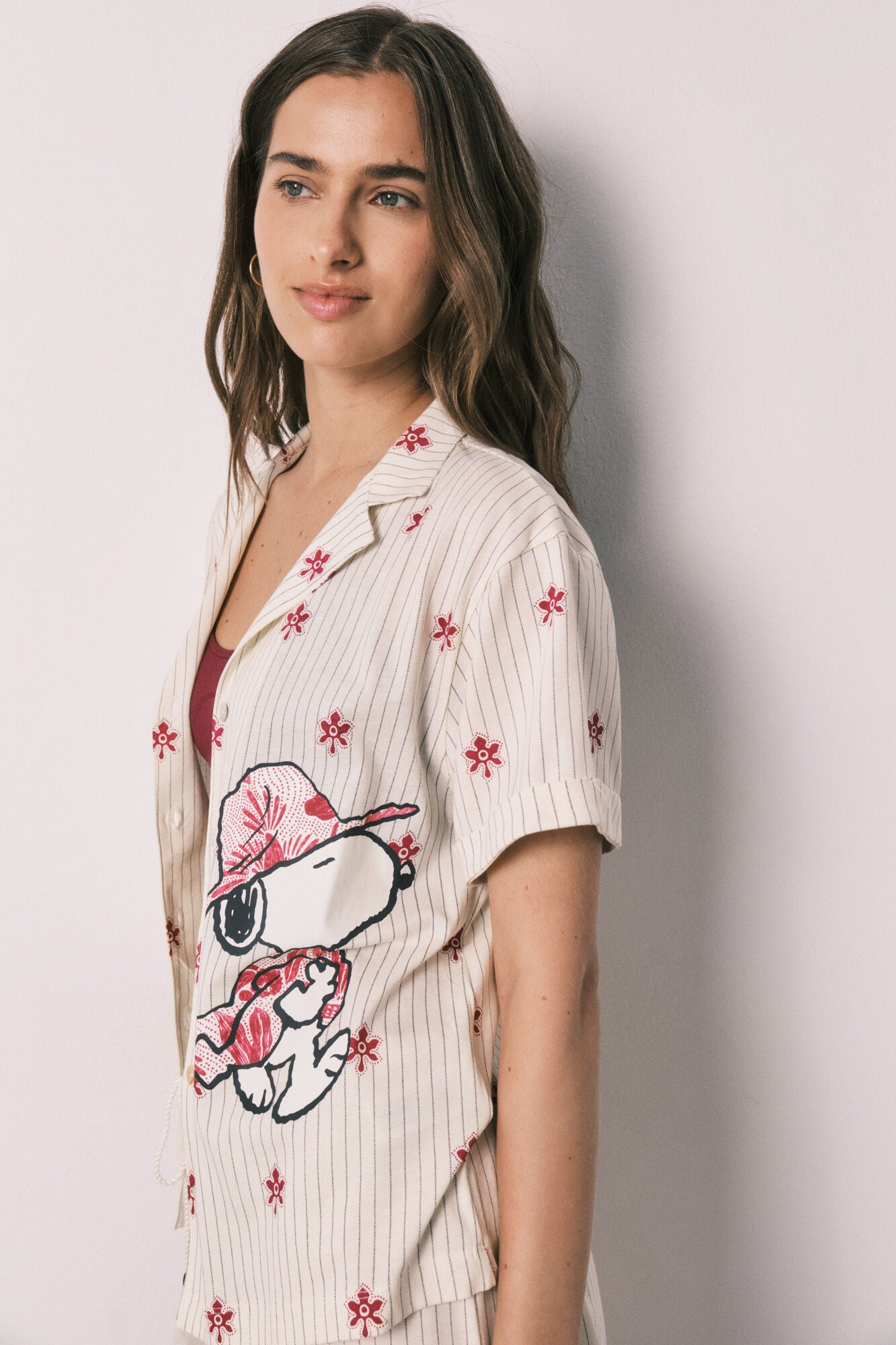 Striped short pyjamas Snoopy