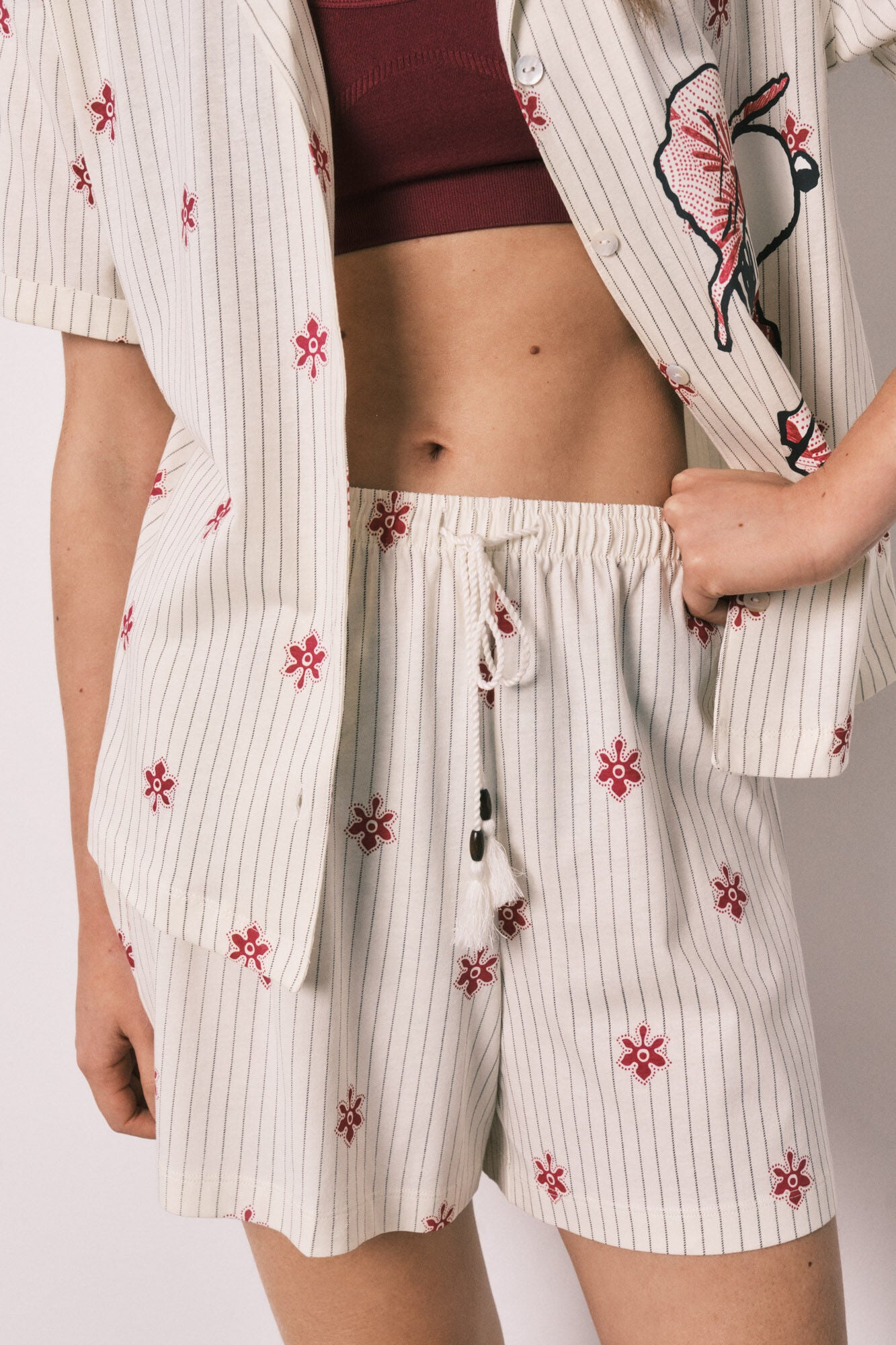 Striped short pyjamas Snoopy
