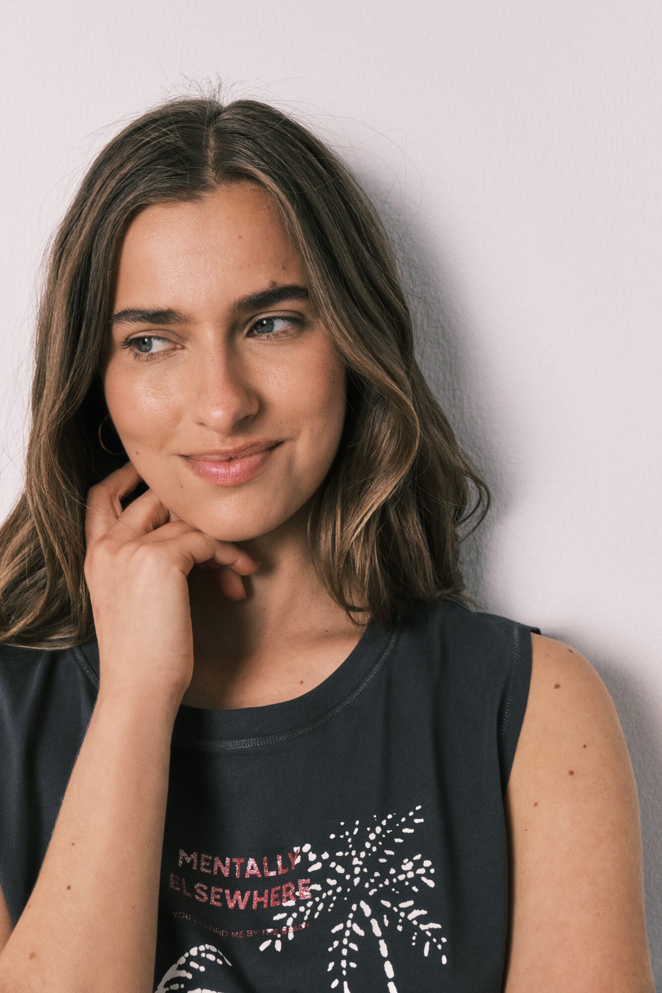 Stitch sleeveless cotton short pyjamas