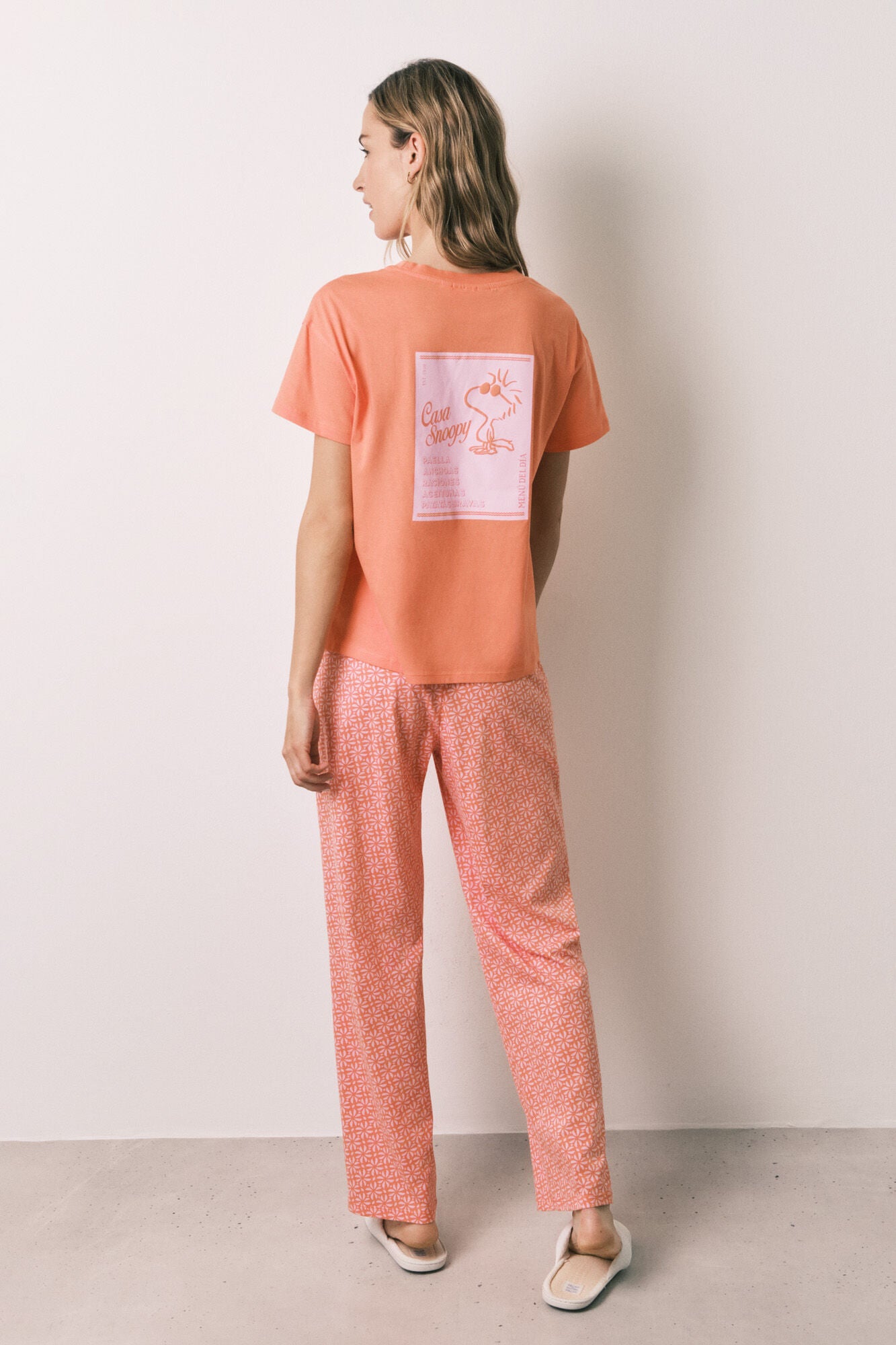 Orange cotton long pyjamas Woodstock