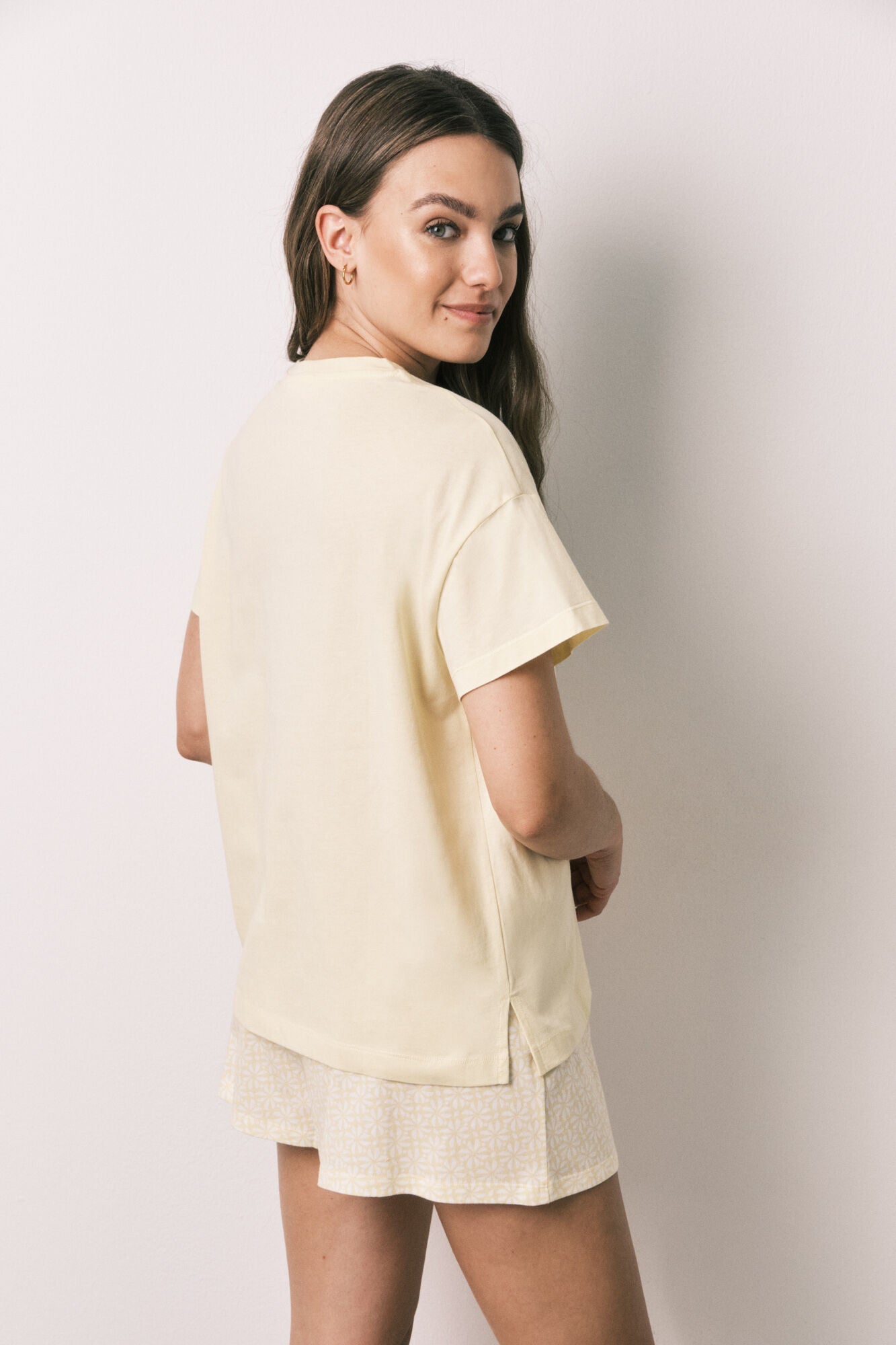 Yellow cotton short pyjamas Snoopy